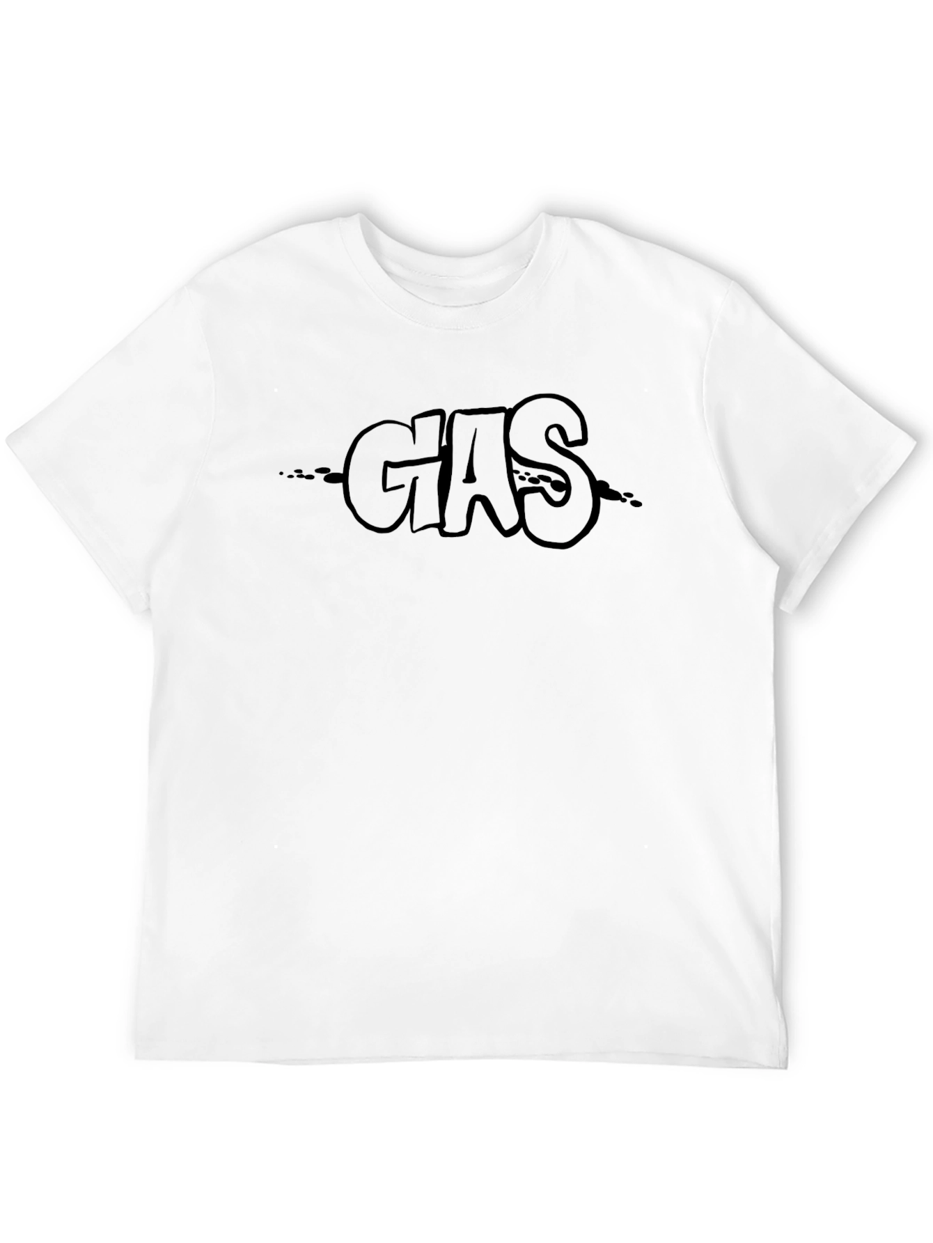 GAS Graphic Print T-Shirt - Black Crew Neck Tee