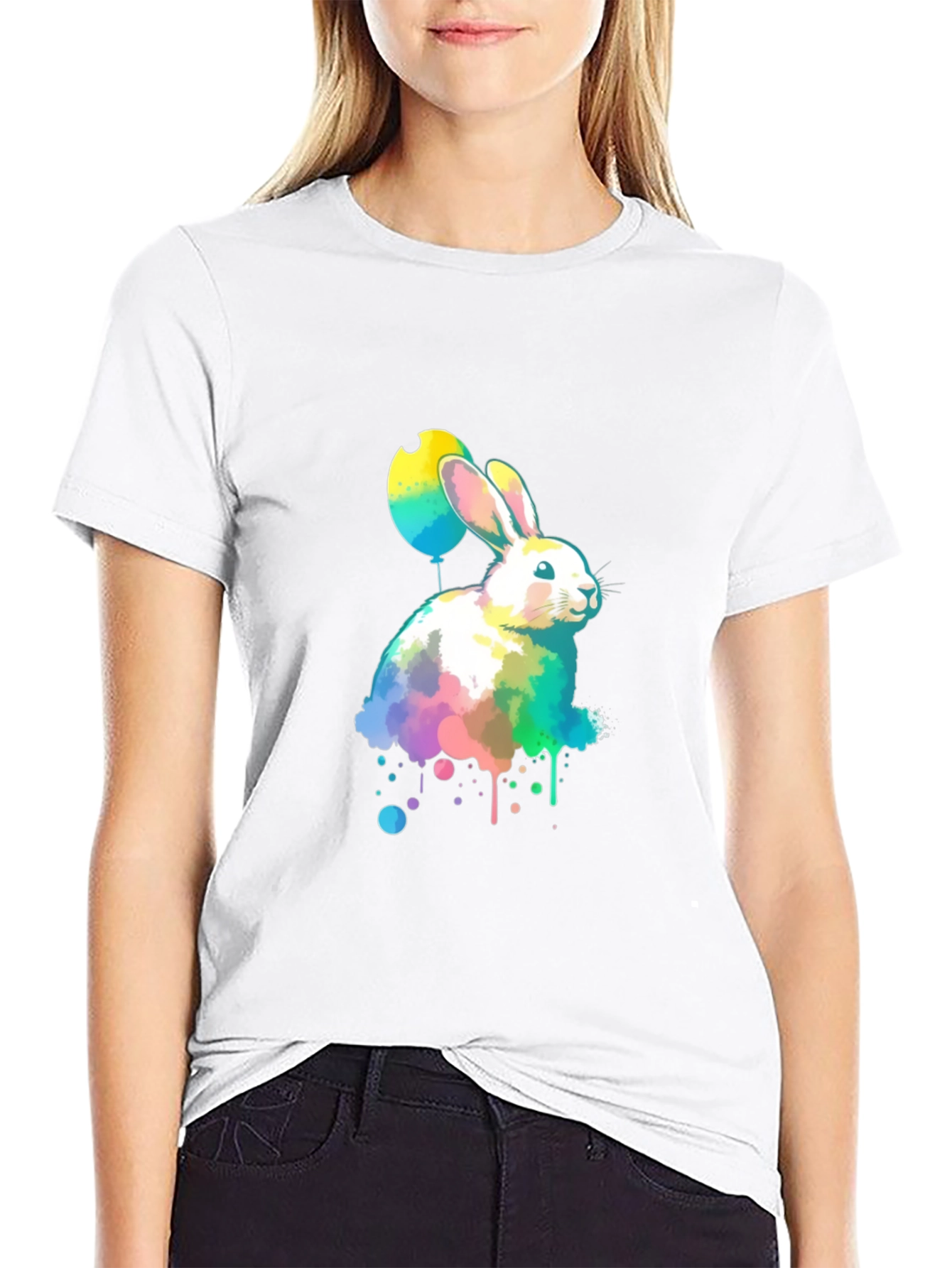 Watercolor Easter Bunny T-Shirt