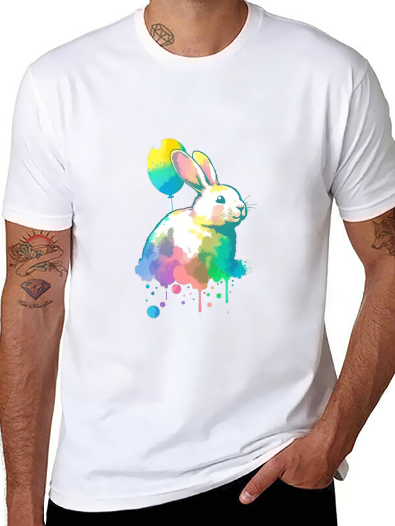 Watercolor Easter Bunny T-Shirt