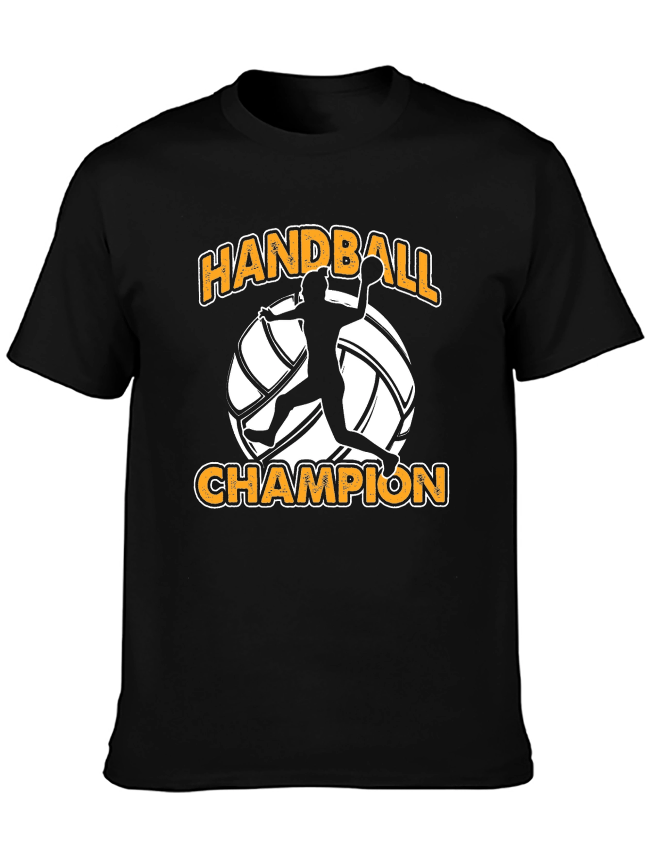 Handball Champion Black T-Shirt for Sports Fans