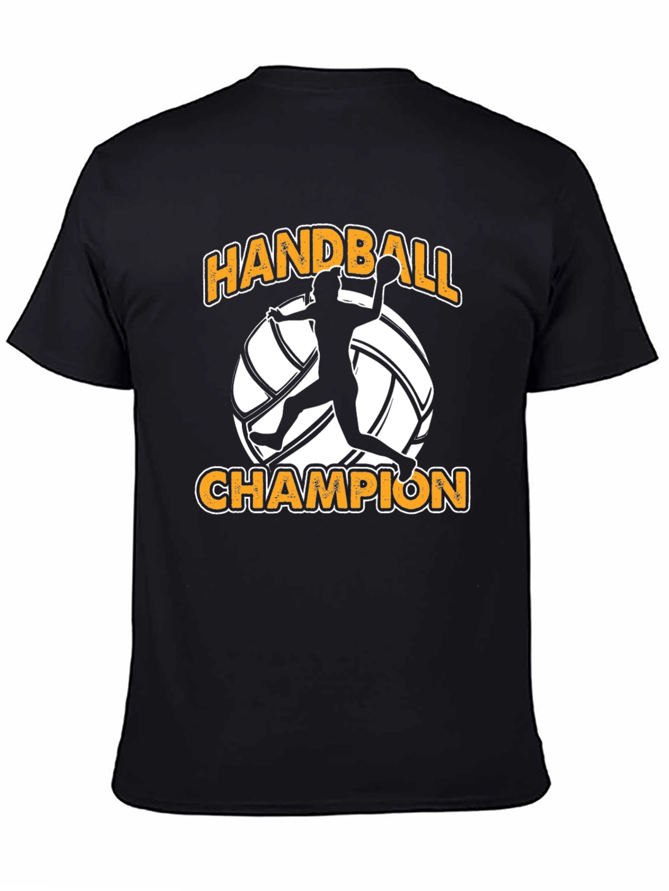 Handball Champion Black T-Shirt for Sports Fans