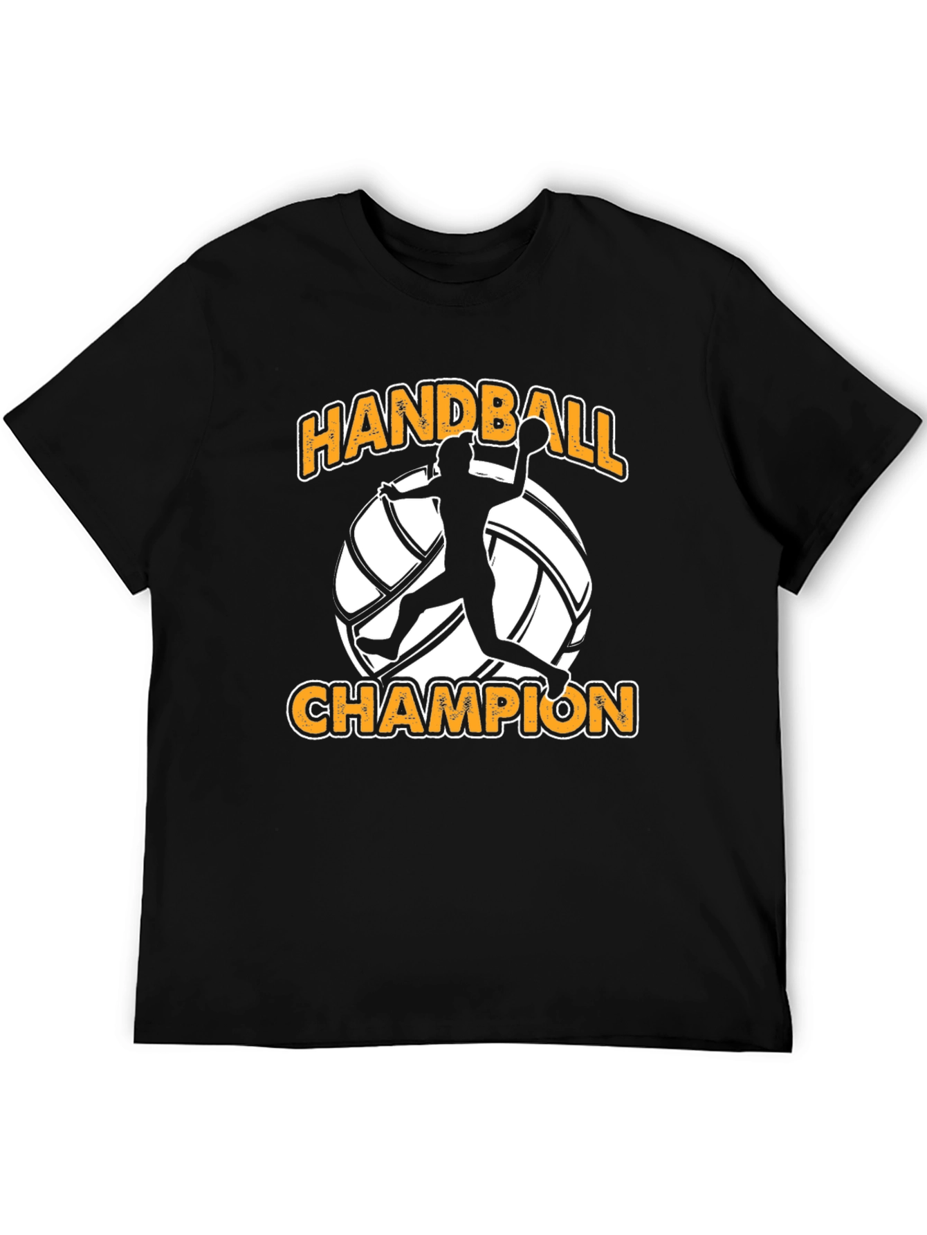 Handball Champion Black T-Shirt for Sports Fans