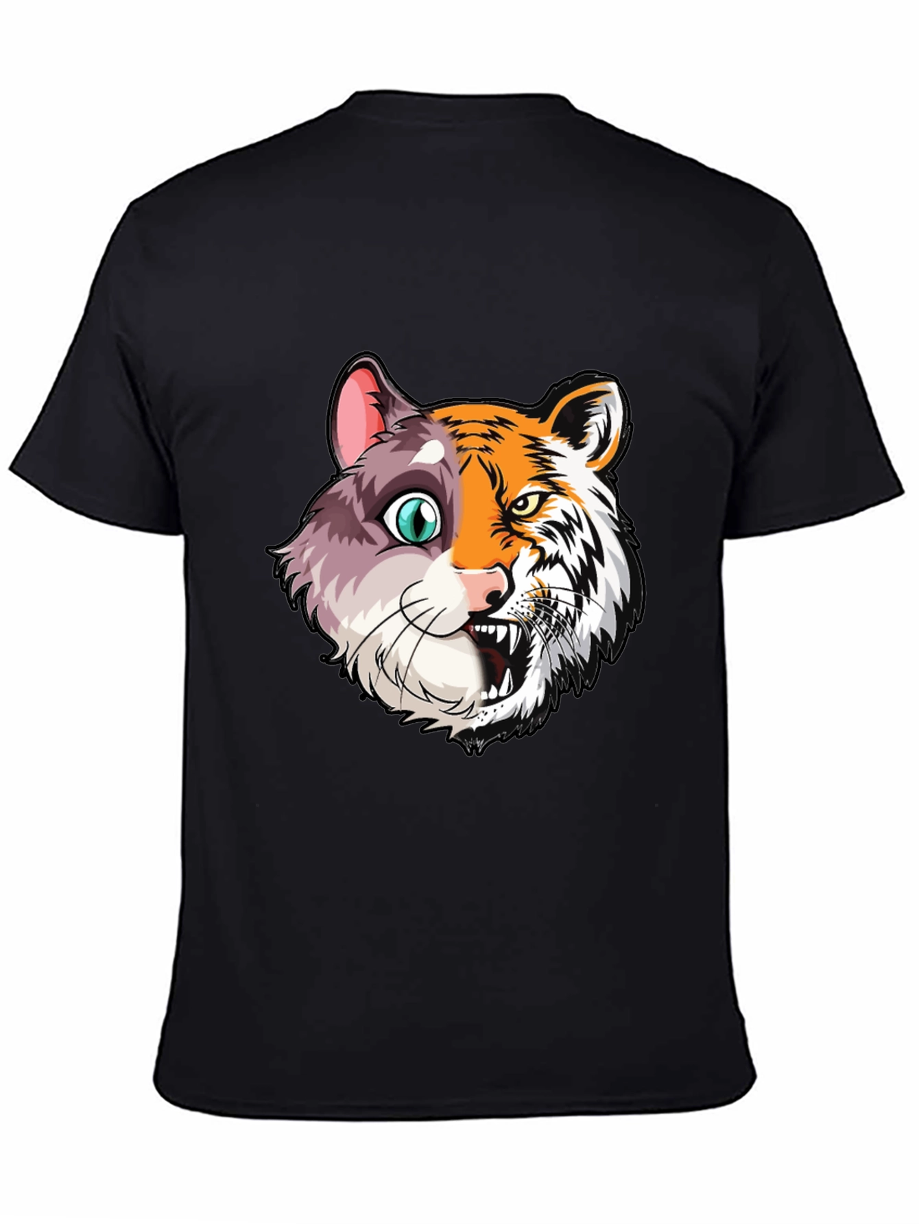 Half Cat Half Tiger Graphic T-Shirt