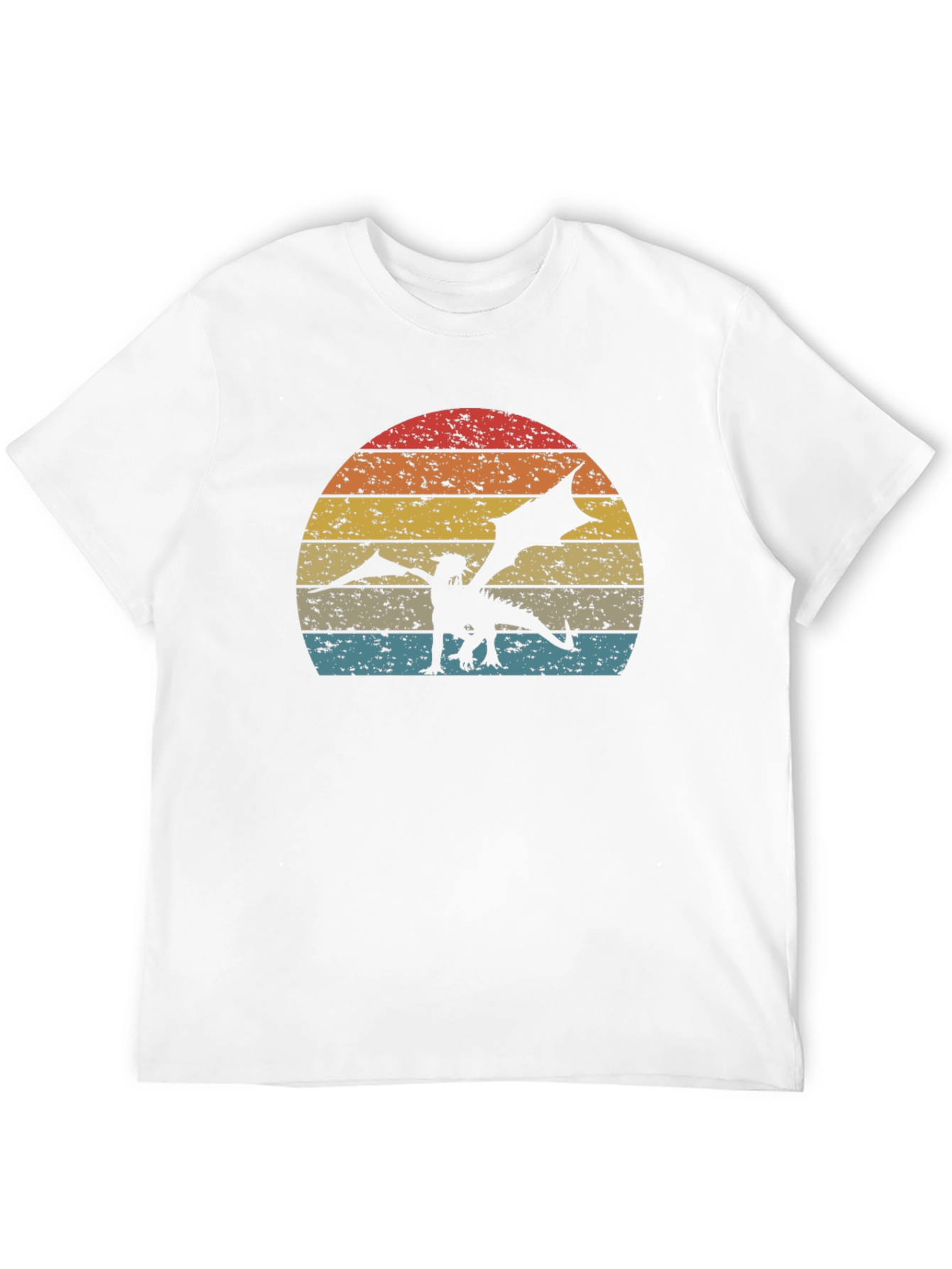 Dragon Sunset Graphic Tee - Retro Style