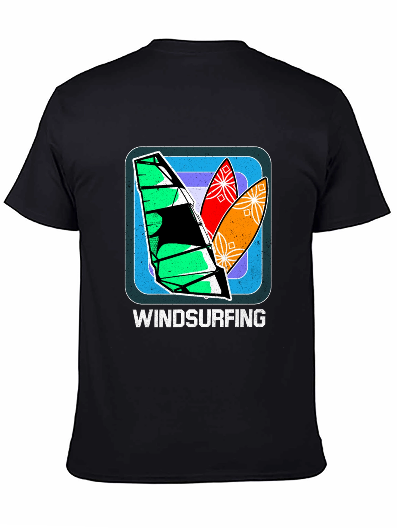 Windsurfing Graphic Tee - Retro Surf Design