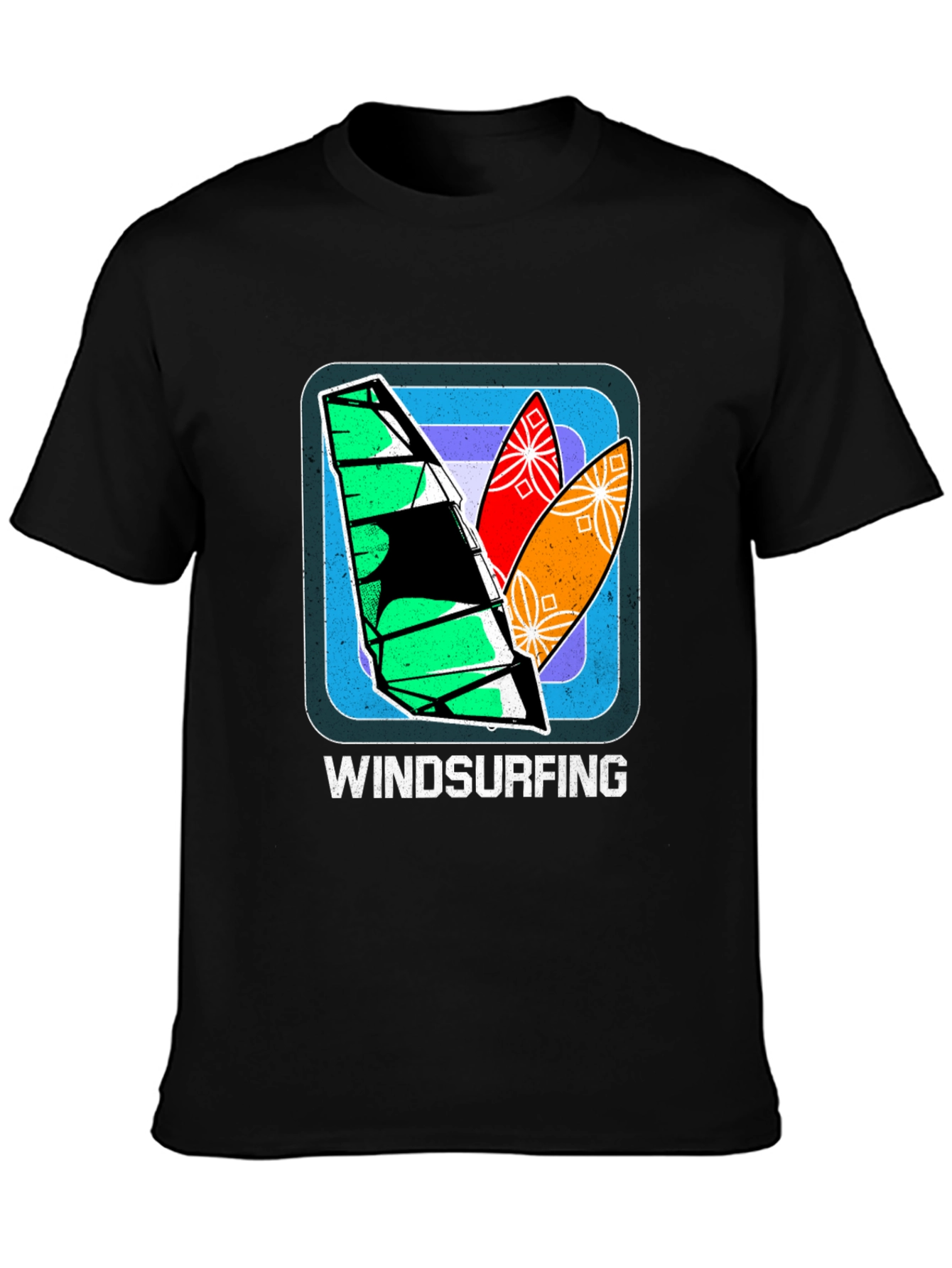Windsurfing Graphic Tee - Retro Surf Design