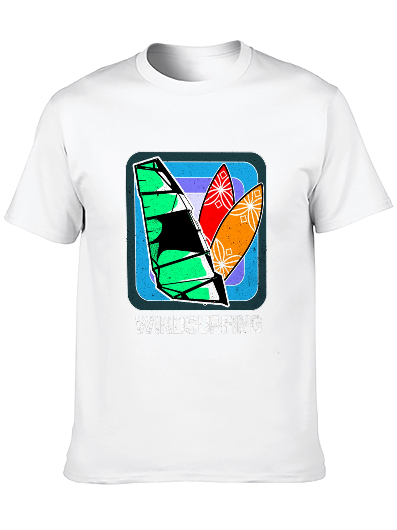 Windsurfing Graphic Tee - Retro Surf Design