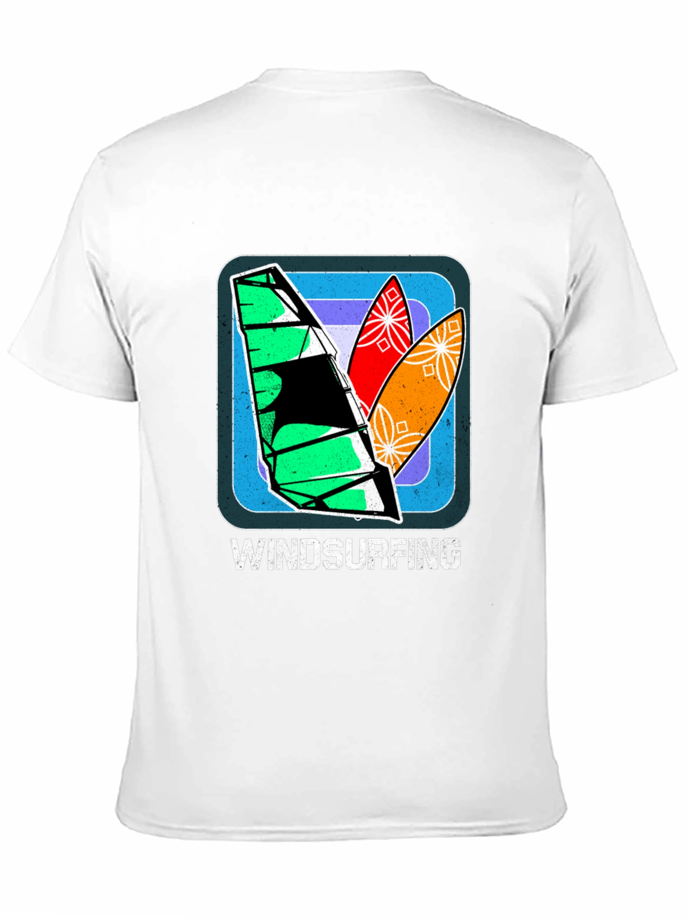 Windsurfing Graphic Tee - Retro Surf Design