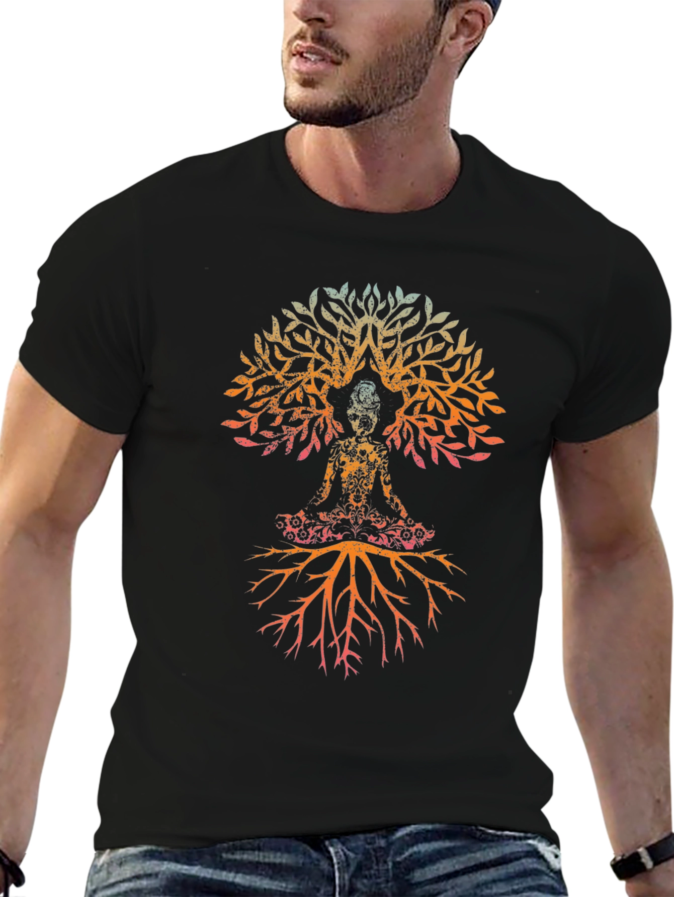 Tree of Life Yoga Black T-Shirt