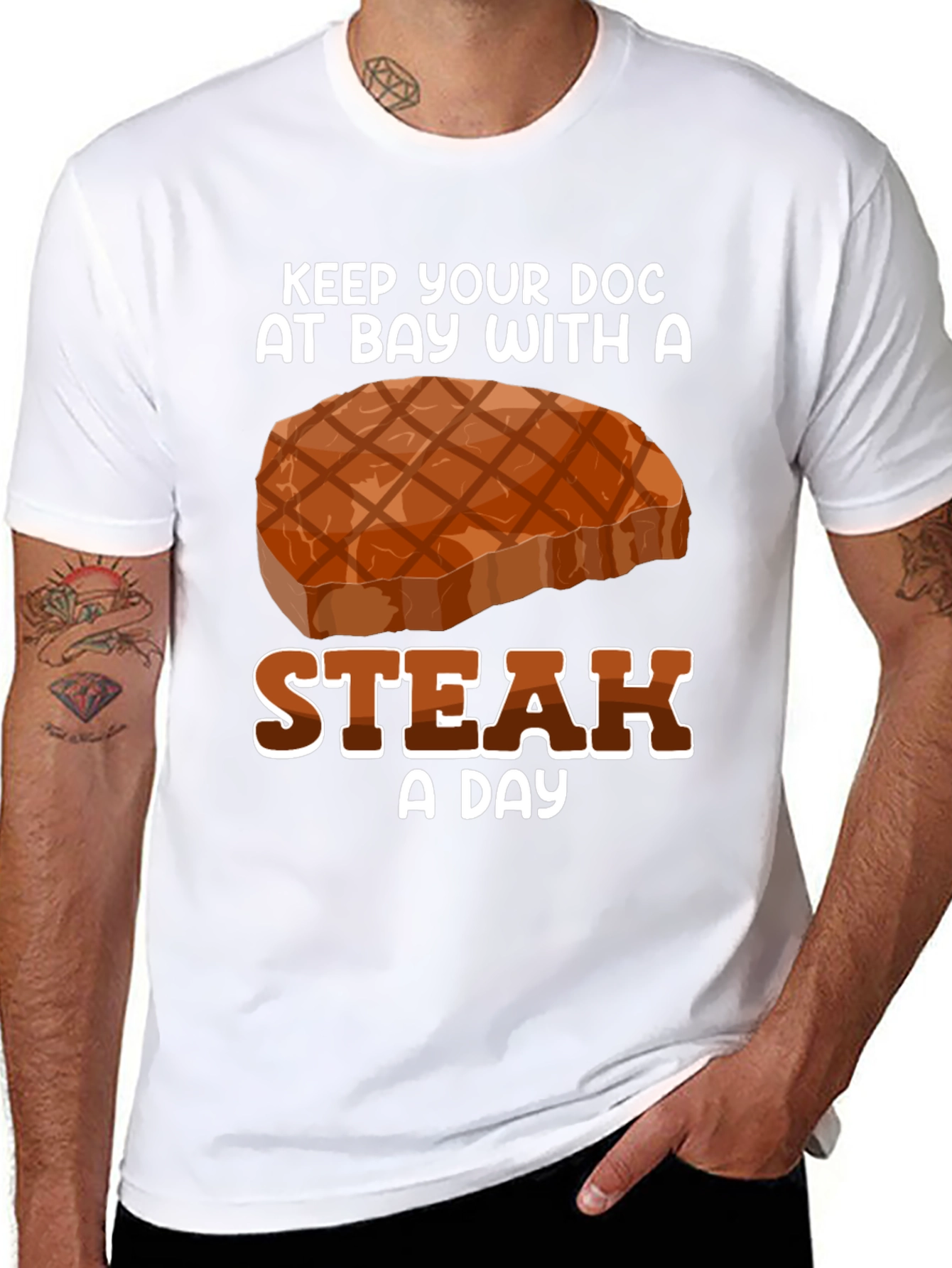 Keep Your Doc Away Steak T-Shirt