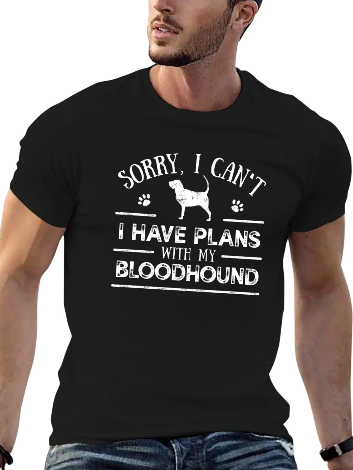 Bloodhound Dog T-Shirt - Sorry I Cant