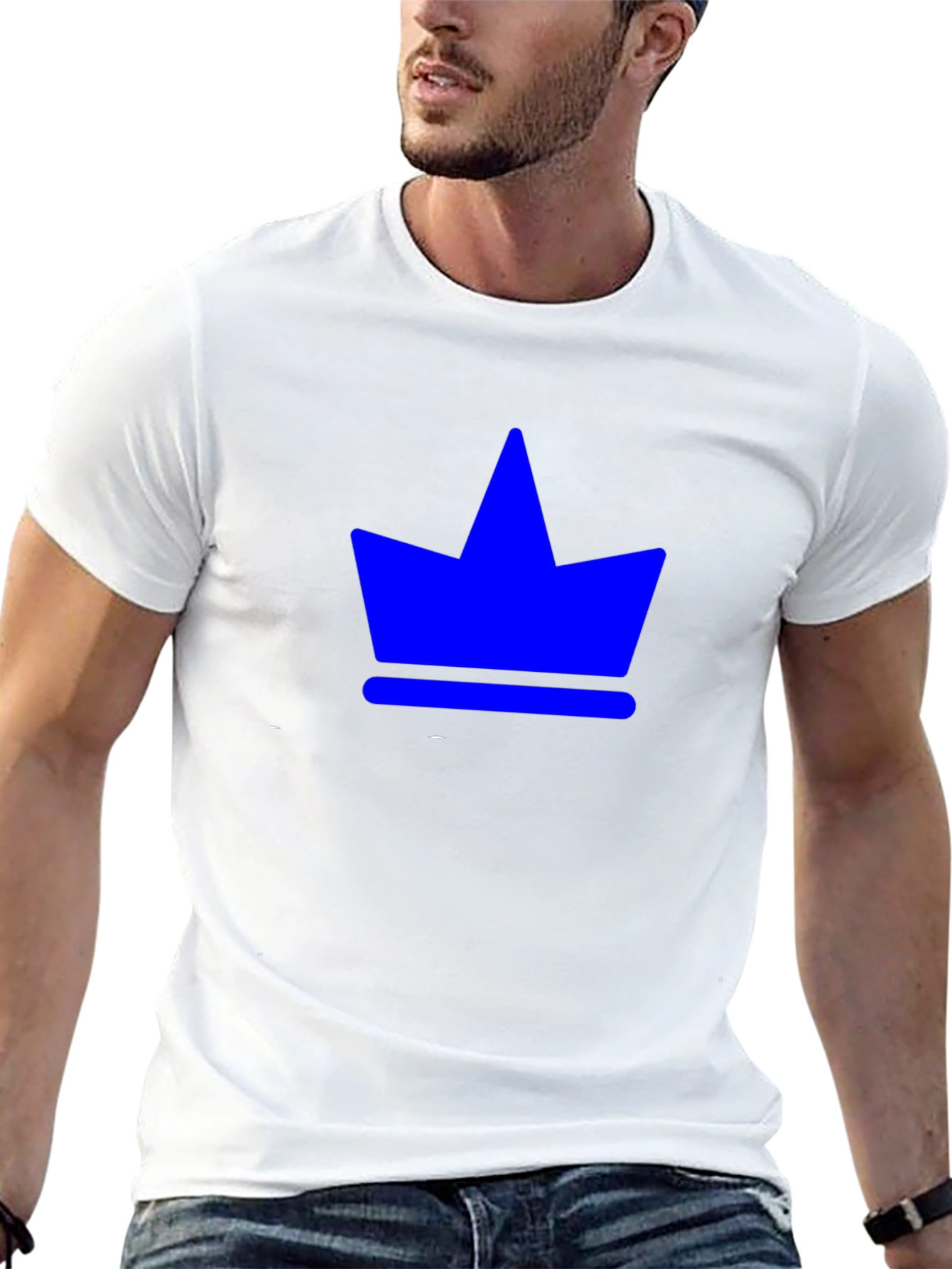 Crown Graphic Tee - Royal Blue