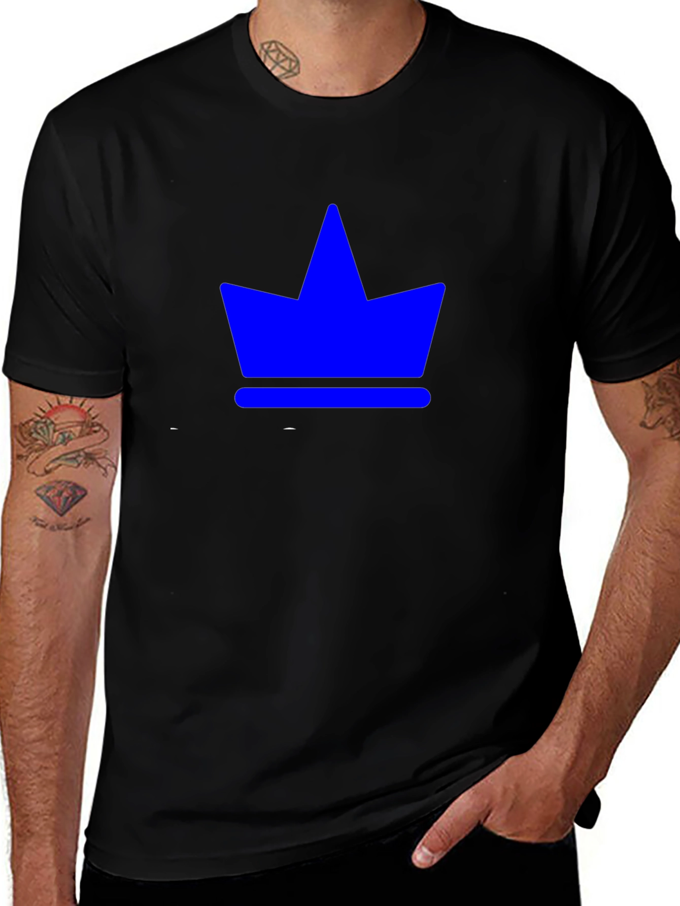 Crown Graphic Tee - Royal Blue