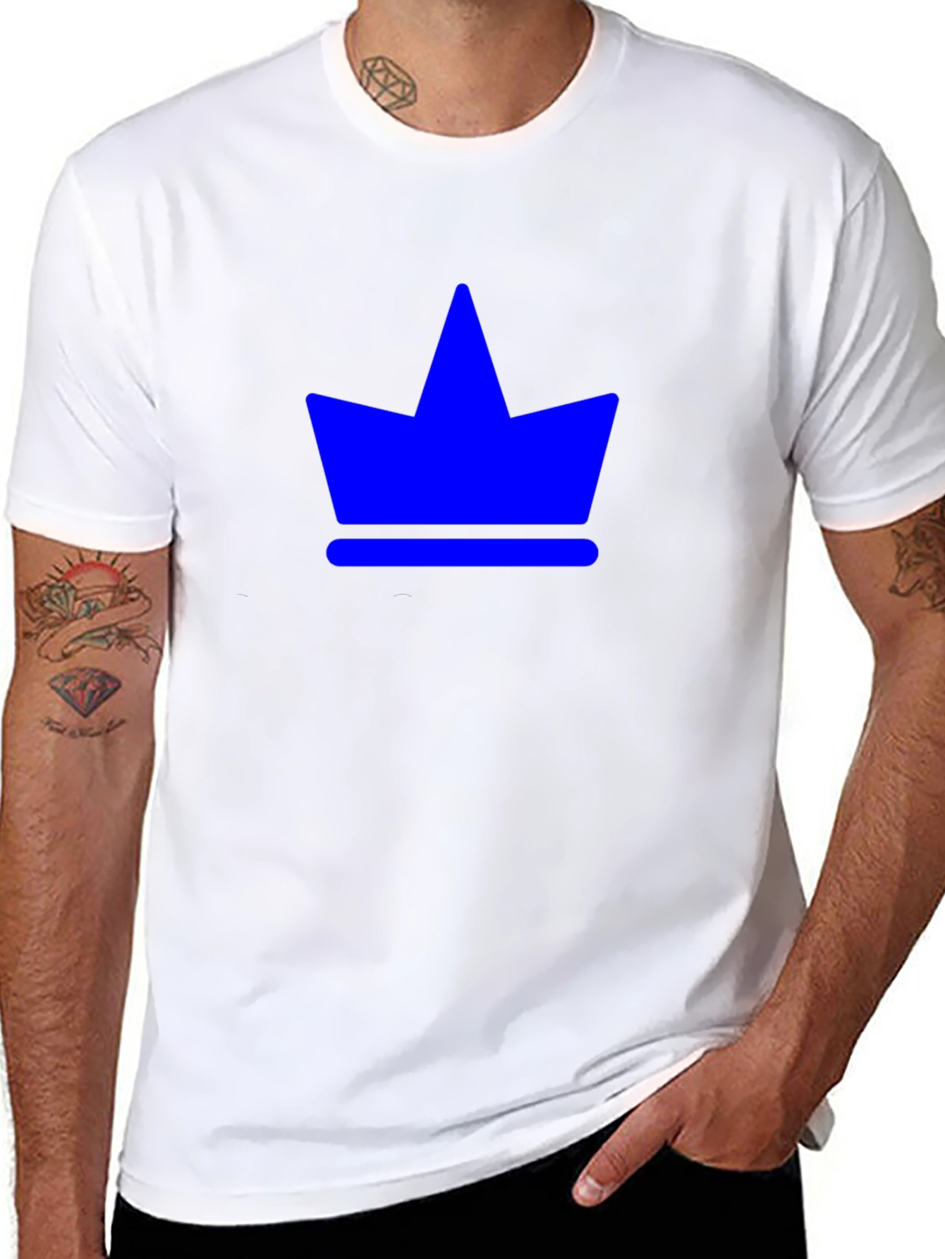 Crown Graphic Tee - Royal Blue