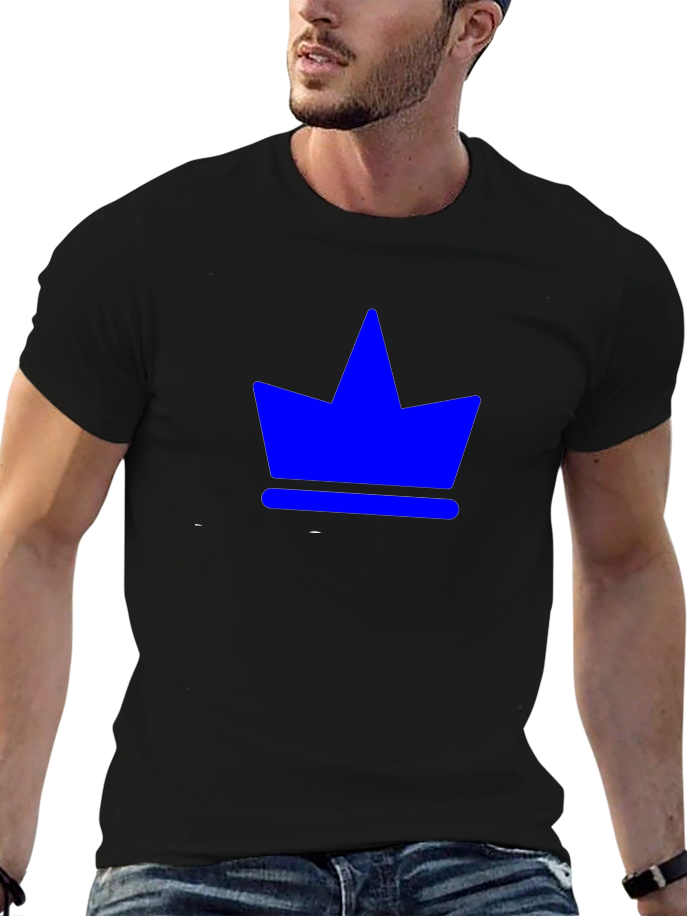 Crown Graphic Tee - Royal Blue