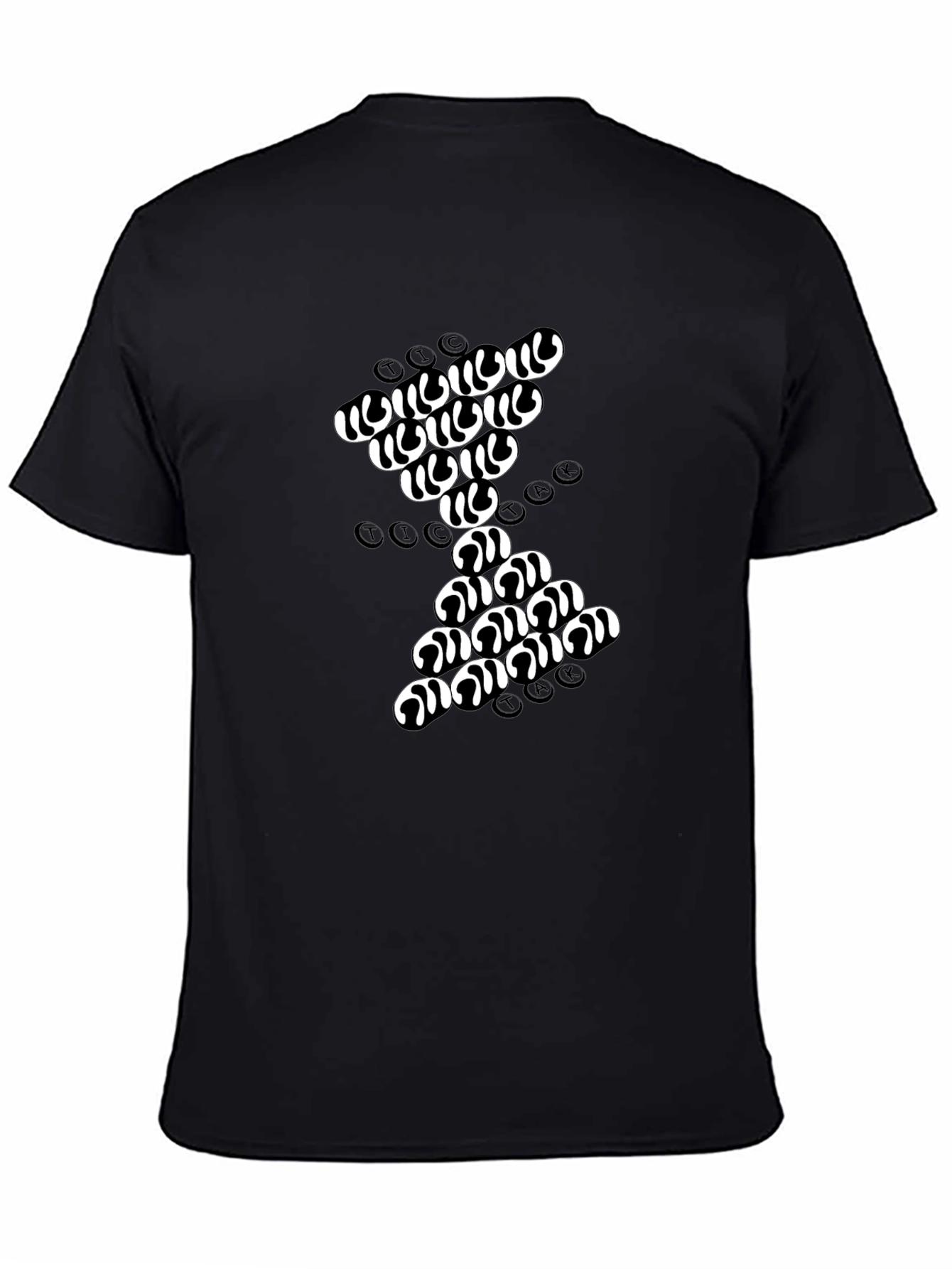 Abstract Sand Timer Graphic Tee - Black