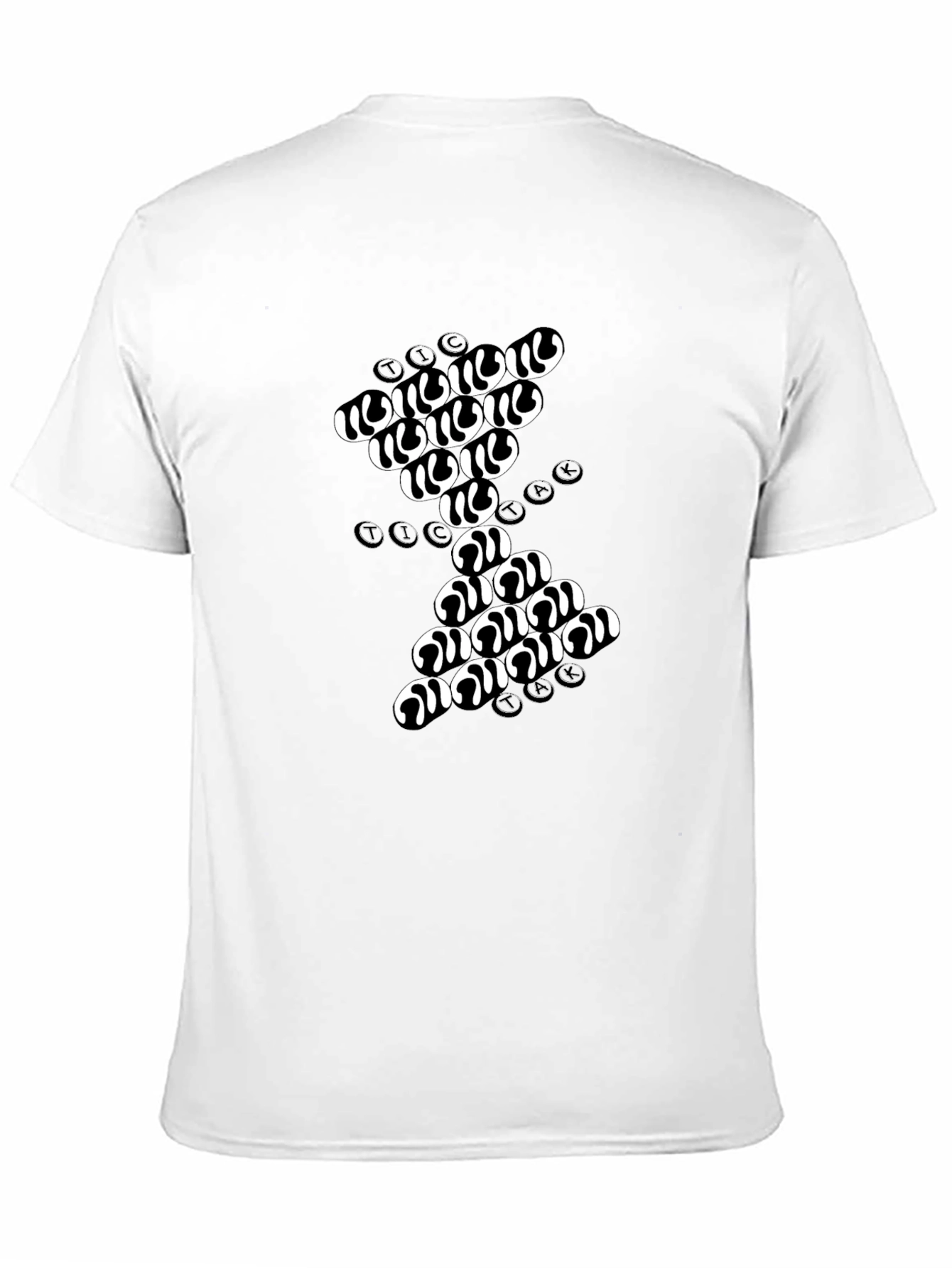 Abstract Sand Timer Graphic Tee - Black