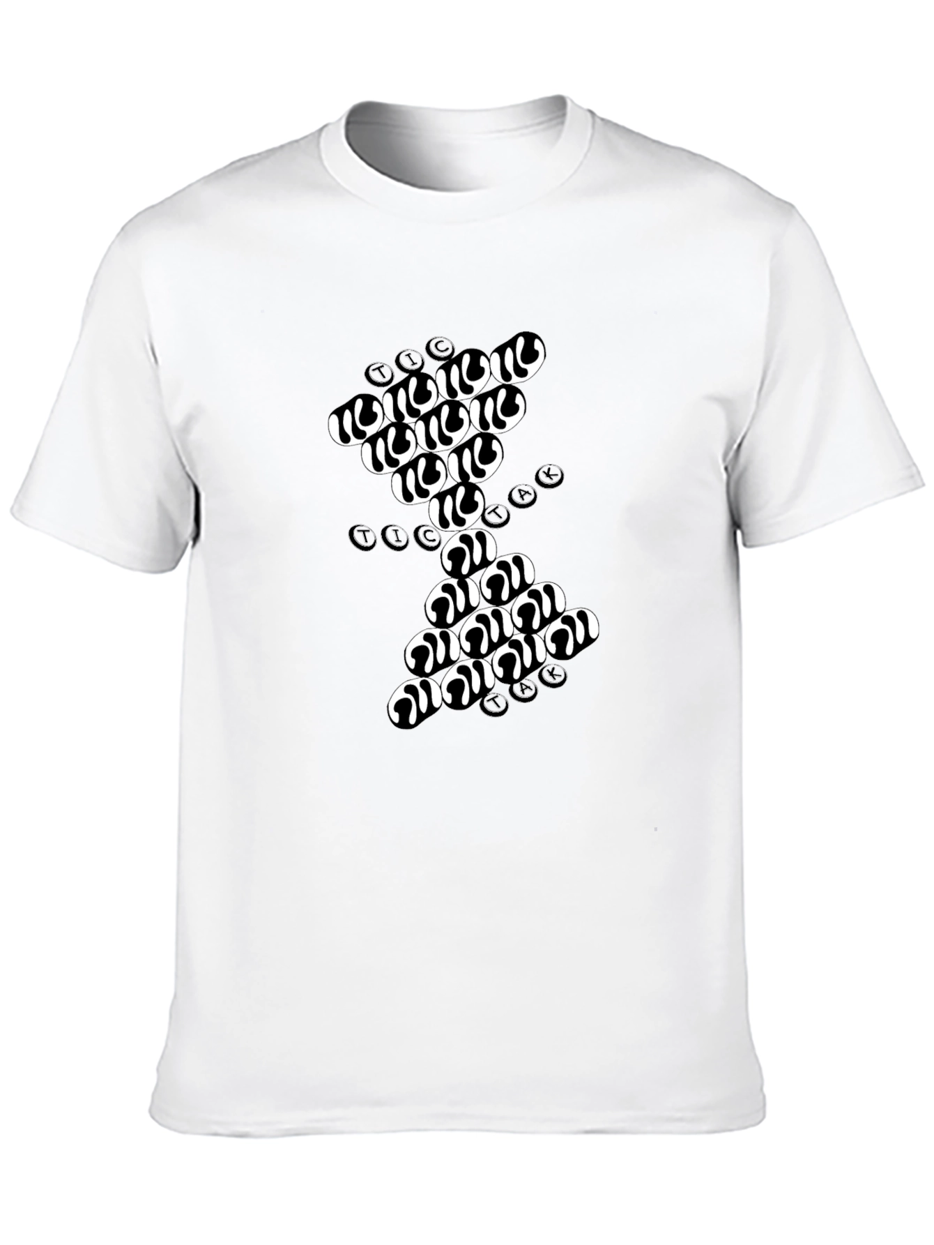 Abstract Sand Timer Graphic Tee - Black