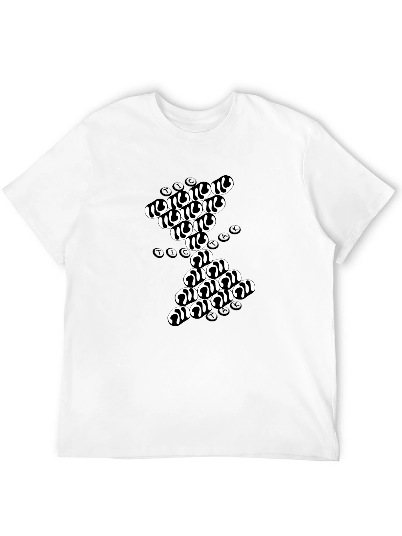 Abstract Sand Timer Graphic Tee - Black