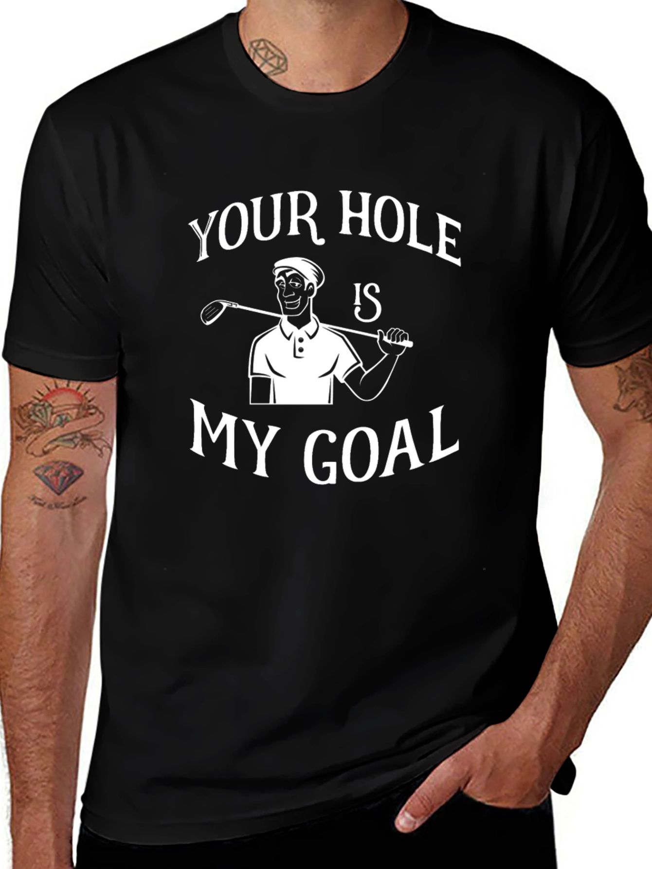 Your Hole Is My Goal T-Shirt Funny Golf Tee