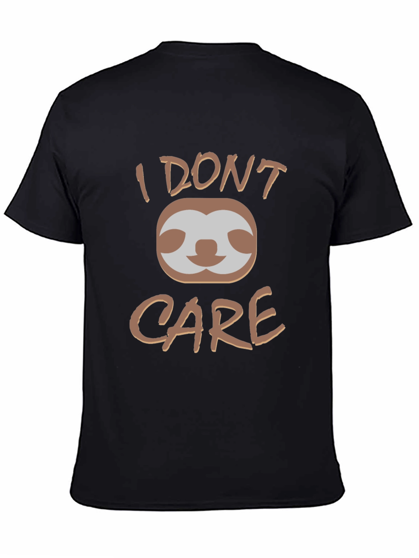 I Dont Care Sloth Graphic Tee - Black