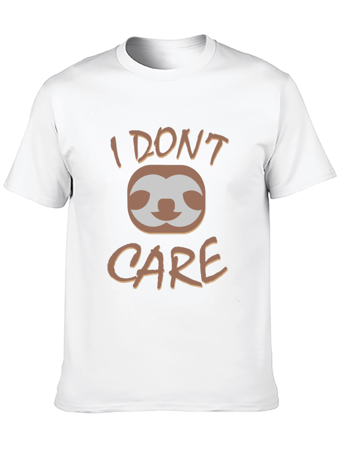 I Dont Care Sloth Graphic Tee - Black