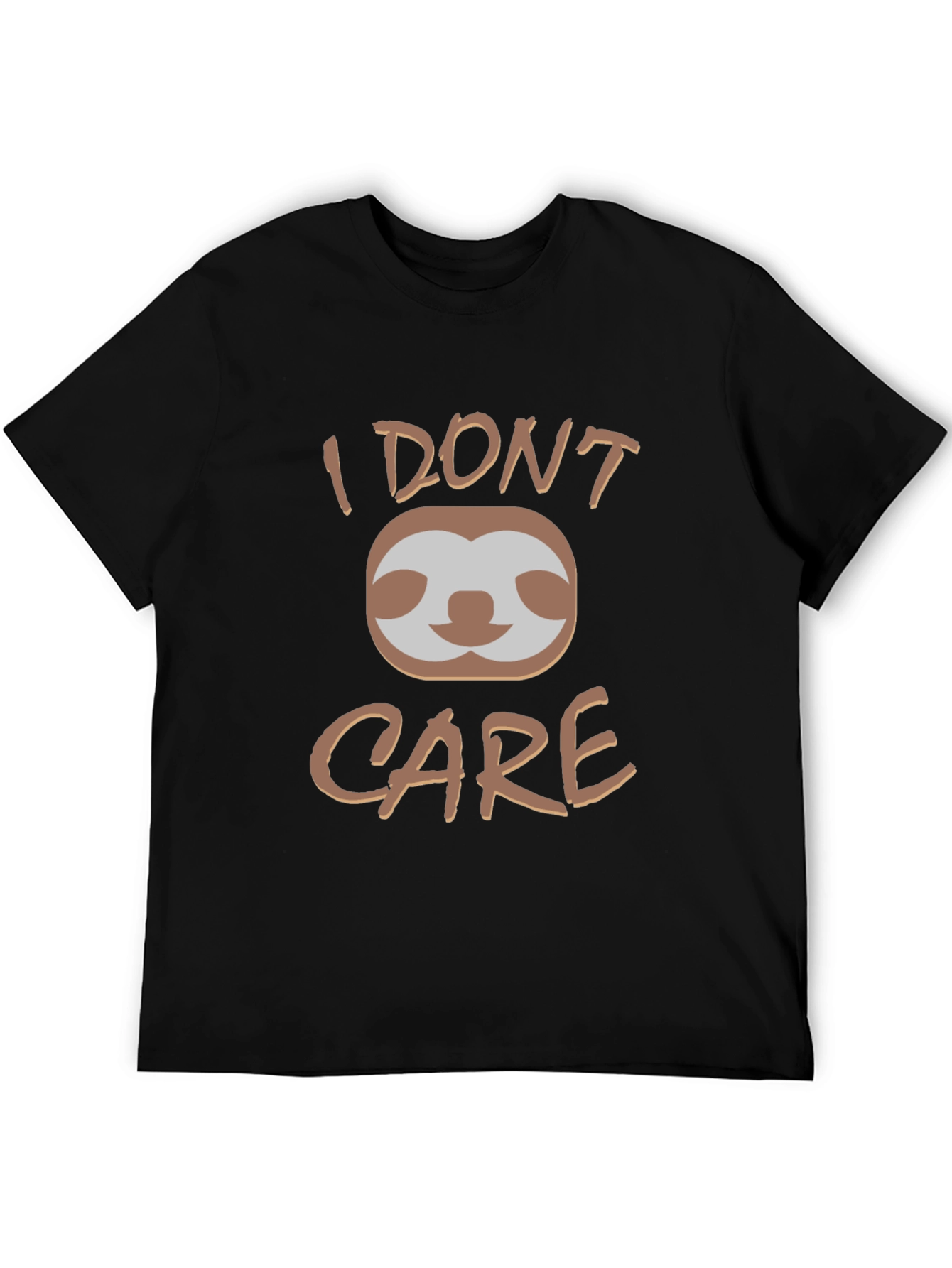 I Dont Care Sloth Graphic Tee - Black