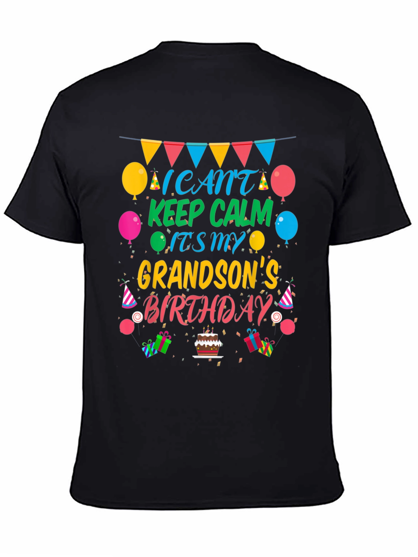 Grandson Birthday T-Shirt - Keep Calm Celebration Tee