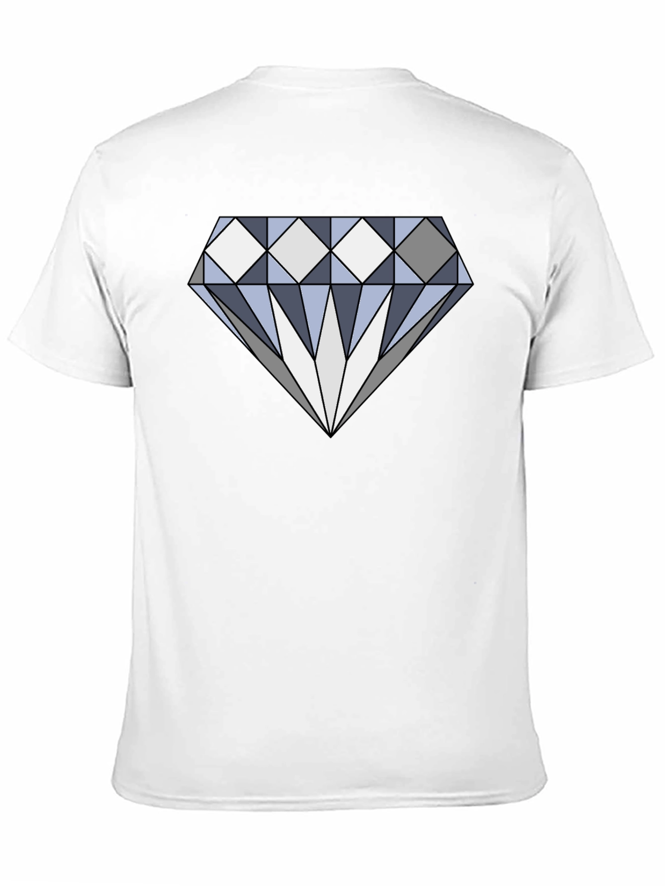 Diamond Graphic Print Black Cotton Tee