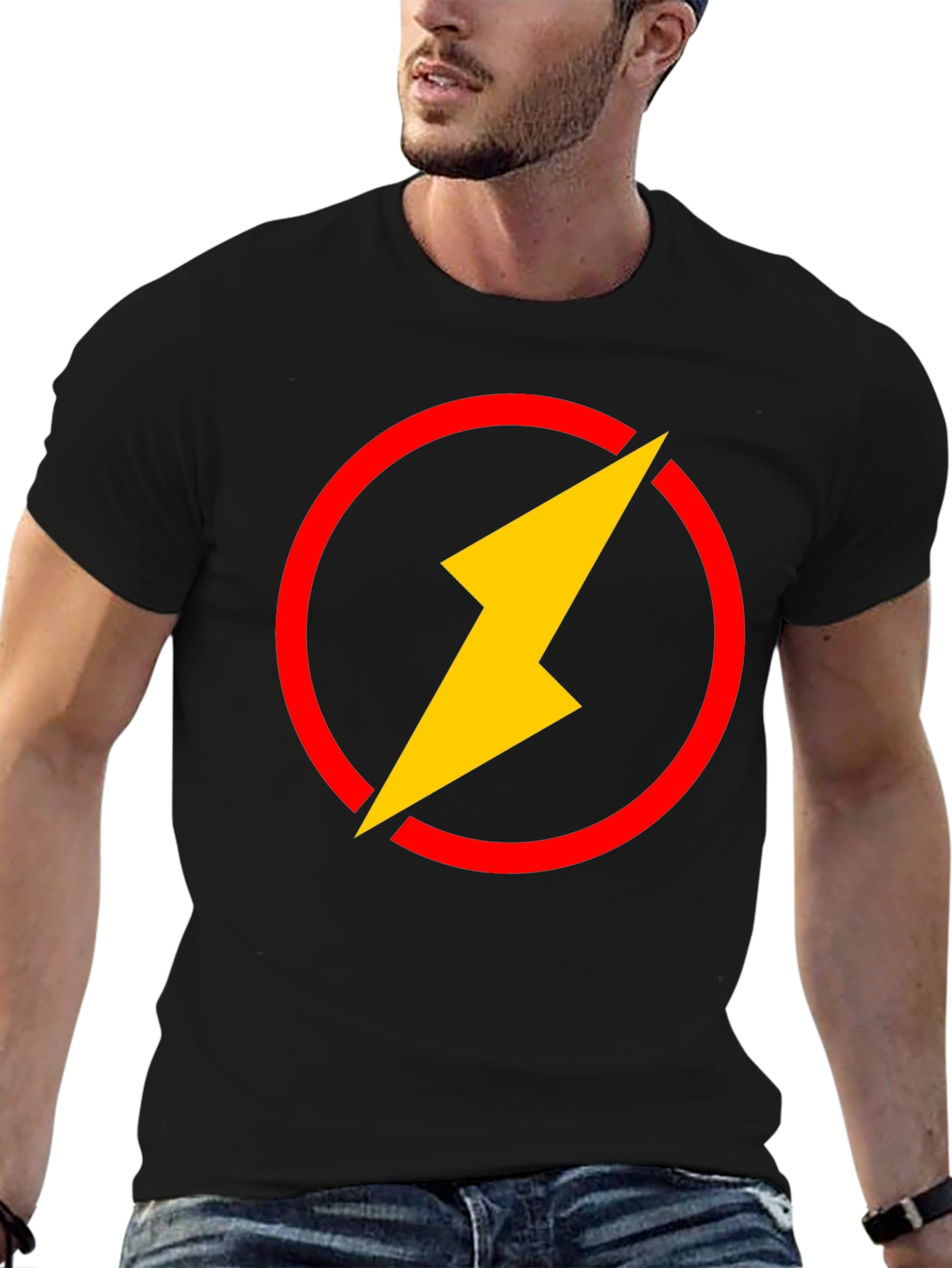 Flash Logo Black T-Shirt - Graphic Tee