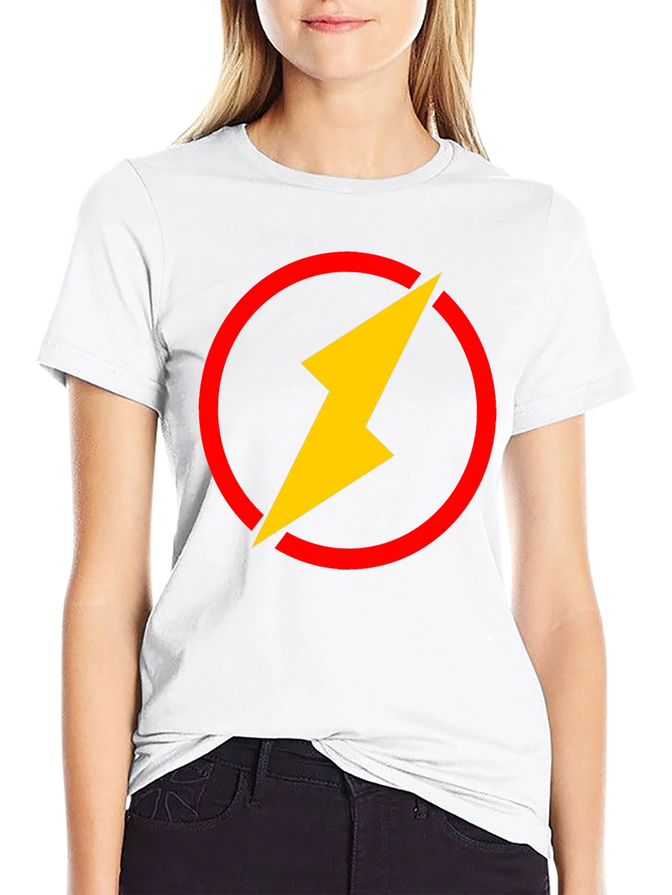 Flash Logo Black T-Shirt - Graphic Tee