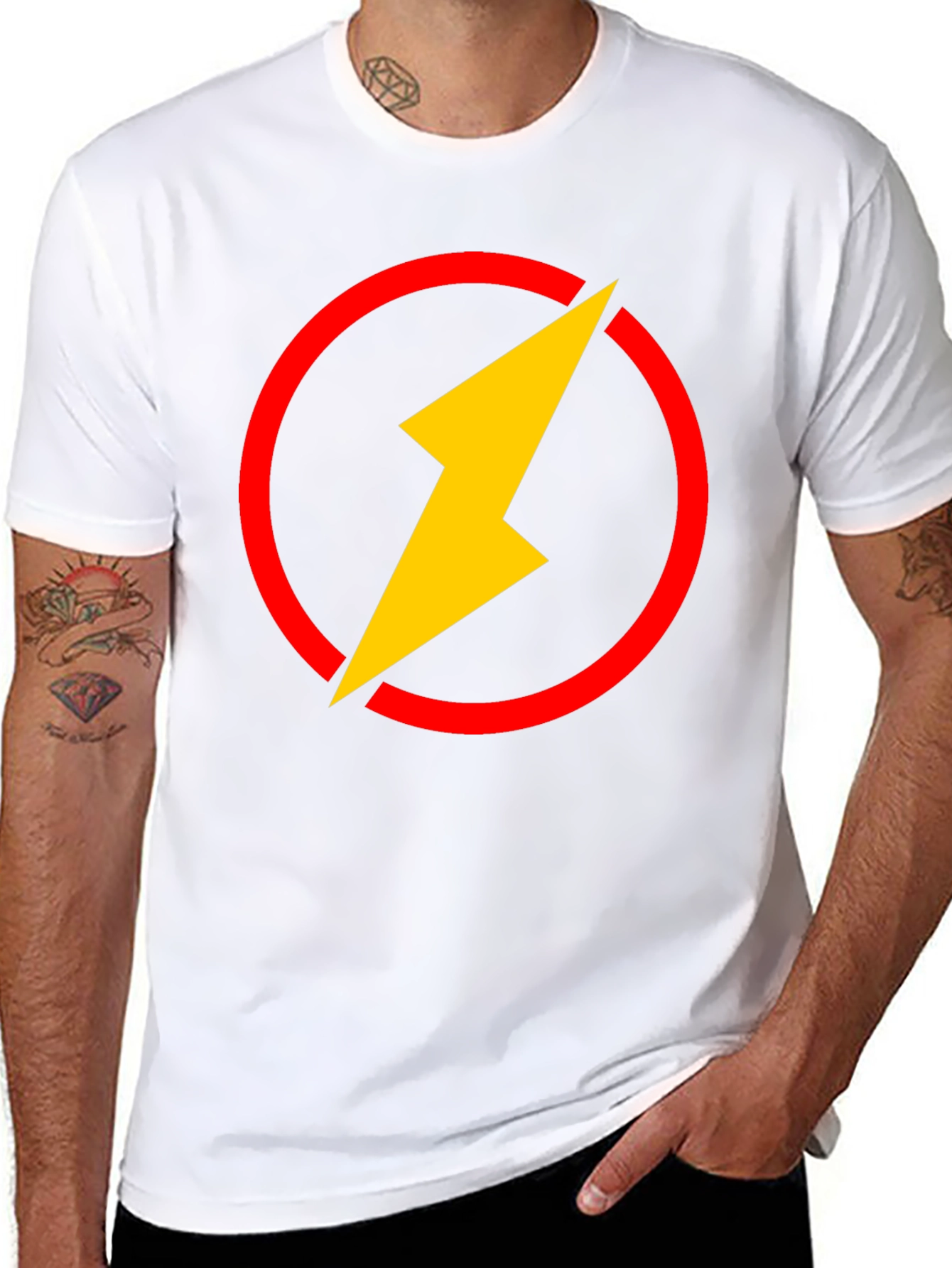 Flash Logo Black T-Shirt - Graphic Tee