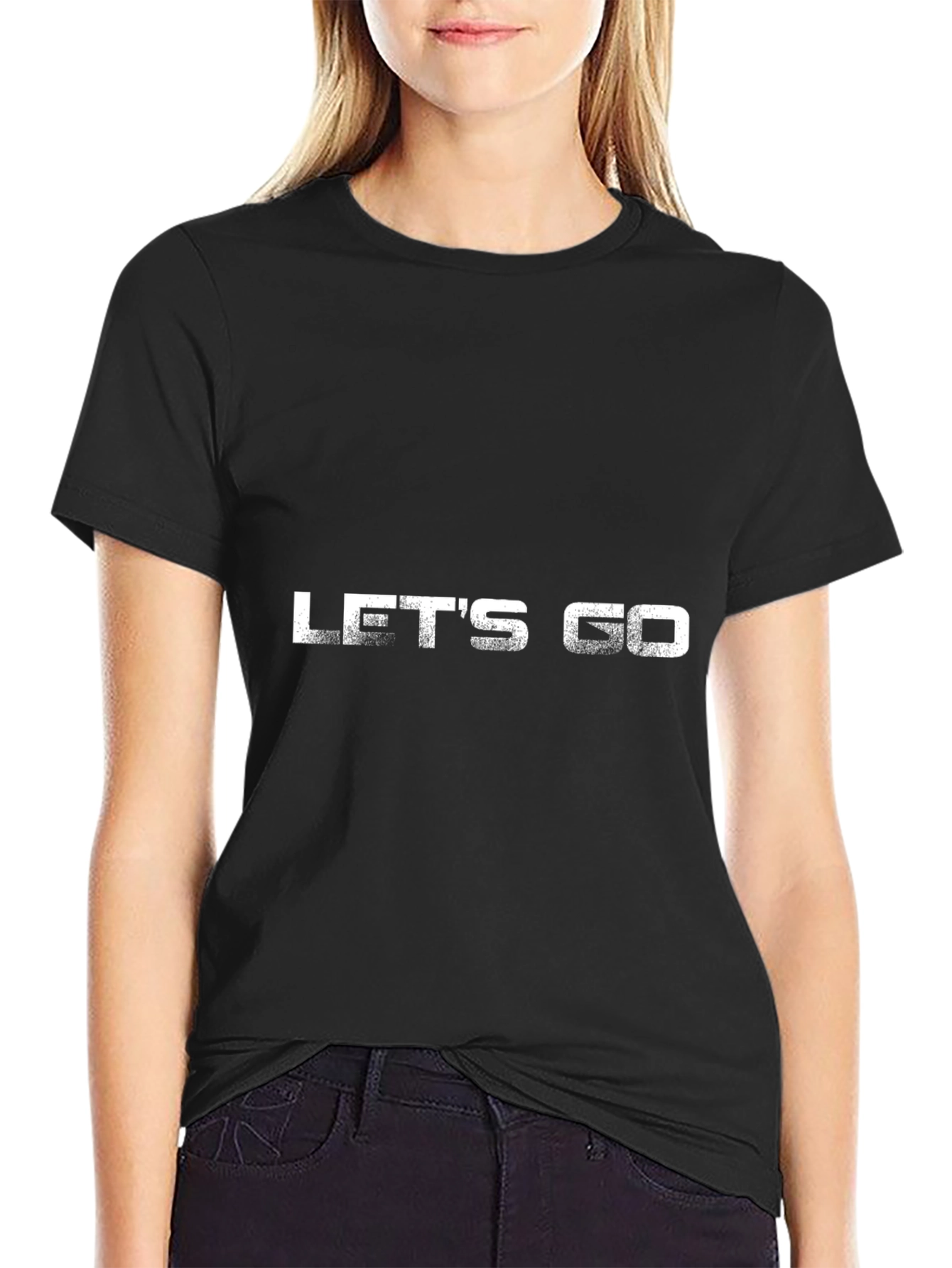 Lets Go Graphic Black T-Shirt