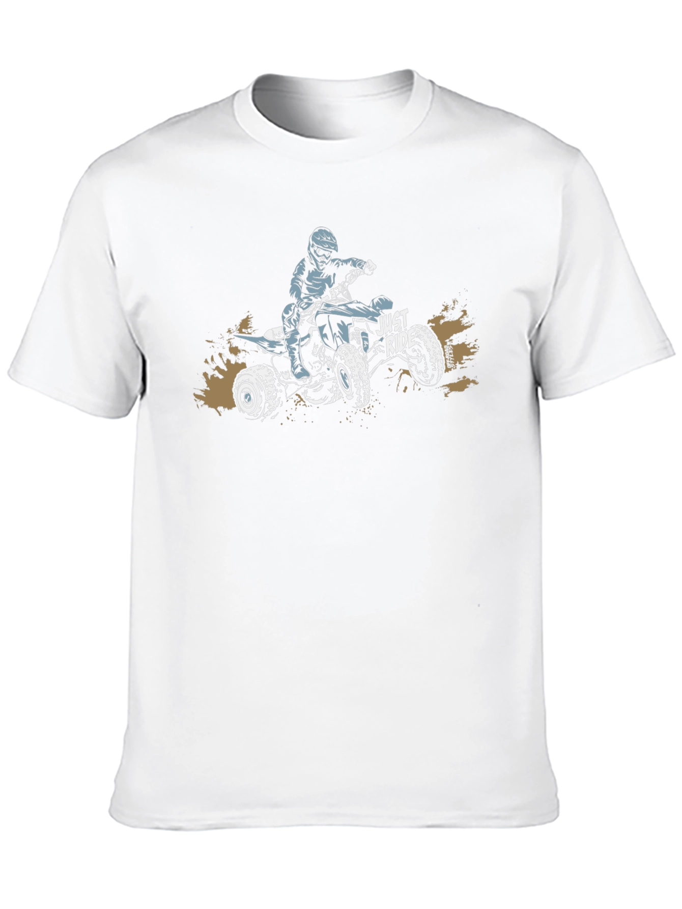 Just Ride Black Graphic Tee ATV Design