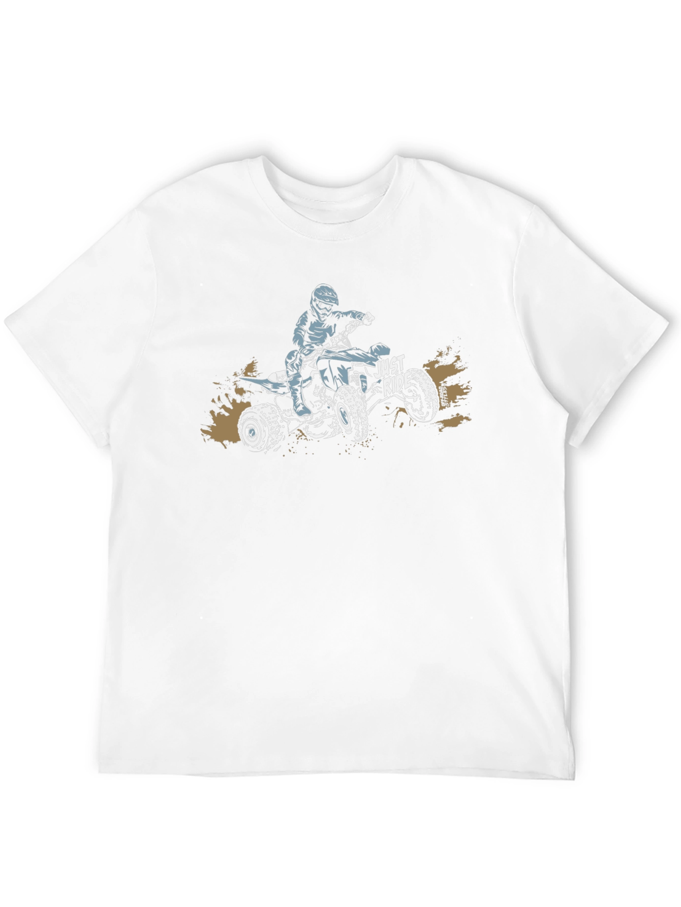 Just Ride Black Graphic Tee ATV Design
