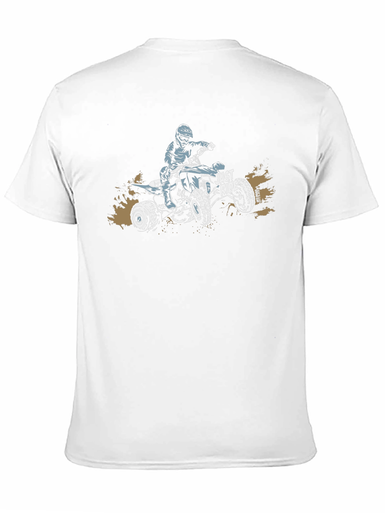 Just Ride Black Graphic Tee ATV Design