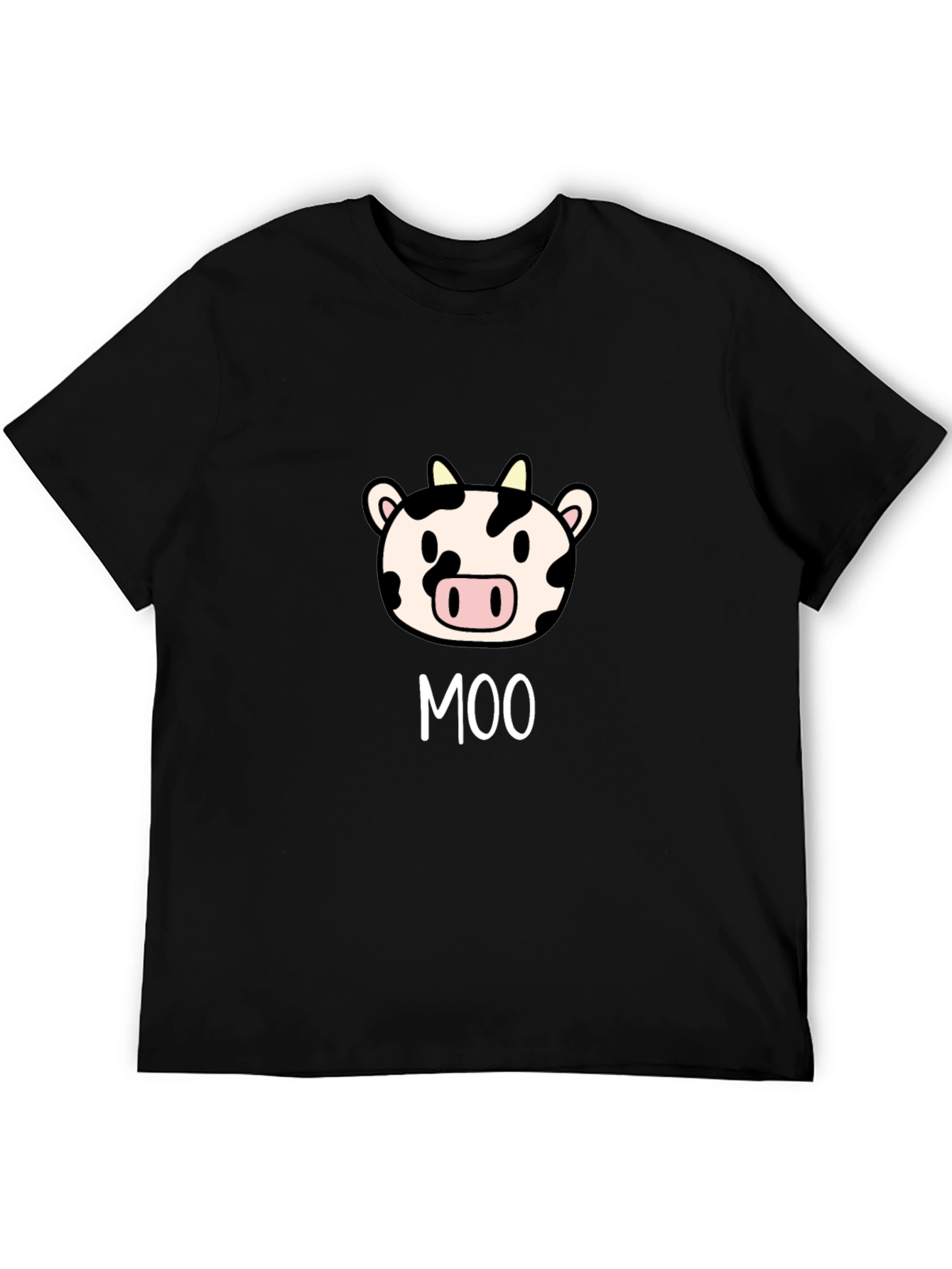 Moo Cow Graphic Tee - Cute Cartoon Animal T-Shirt