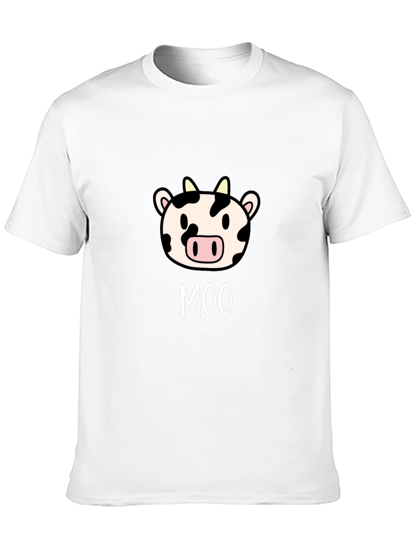 Moo Cow Graphic Tee - Cute Cartoon Animal T-Shirt