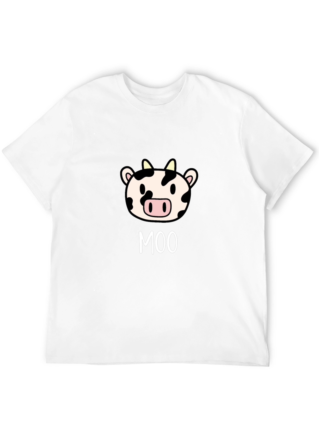 Moo Cow Graphic Tee - Cute Cartoon Animal T-Shirt