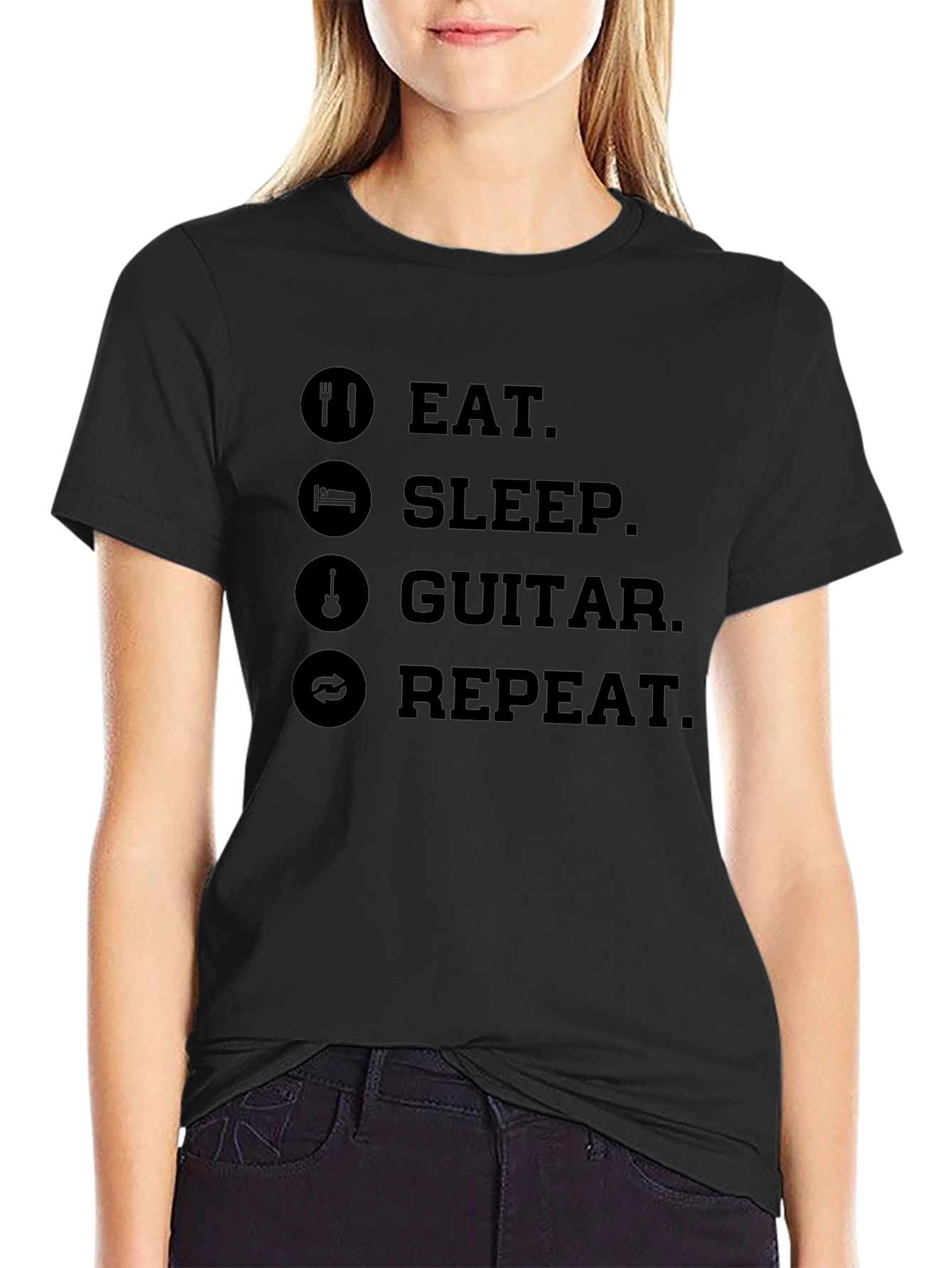 Eat Sleep Guitar Repeat T-Shirt