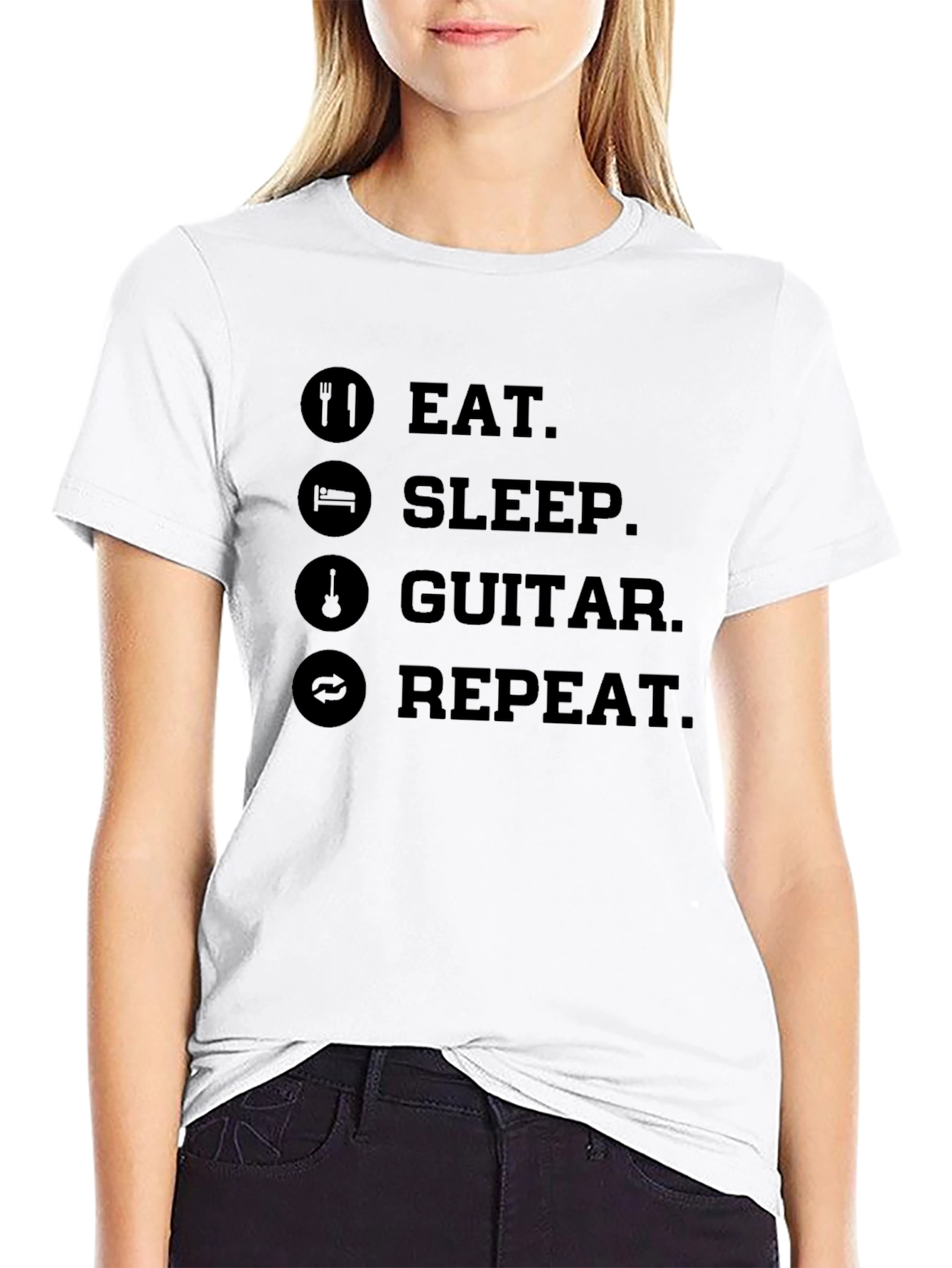 Eat Sleep Guitar Repeat T-Shirt