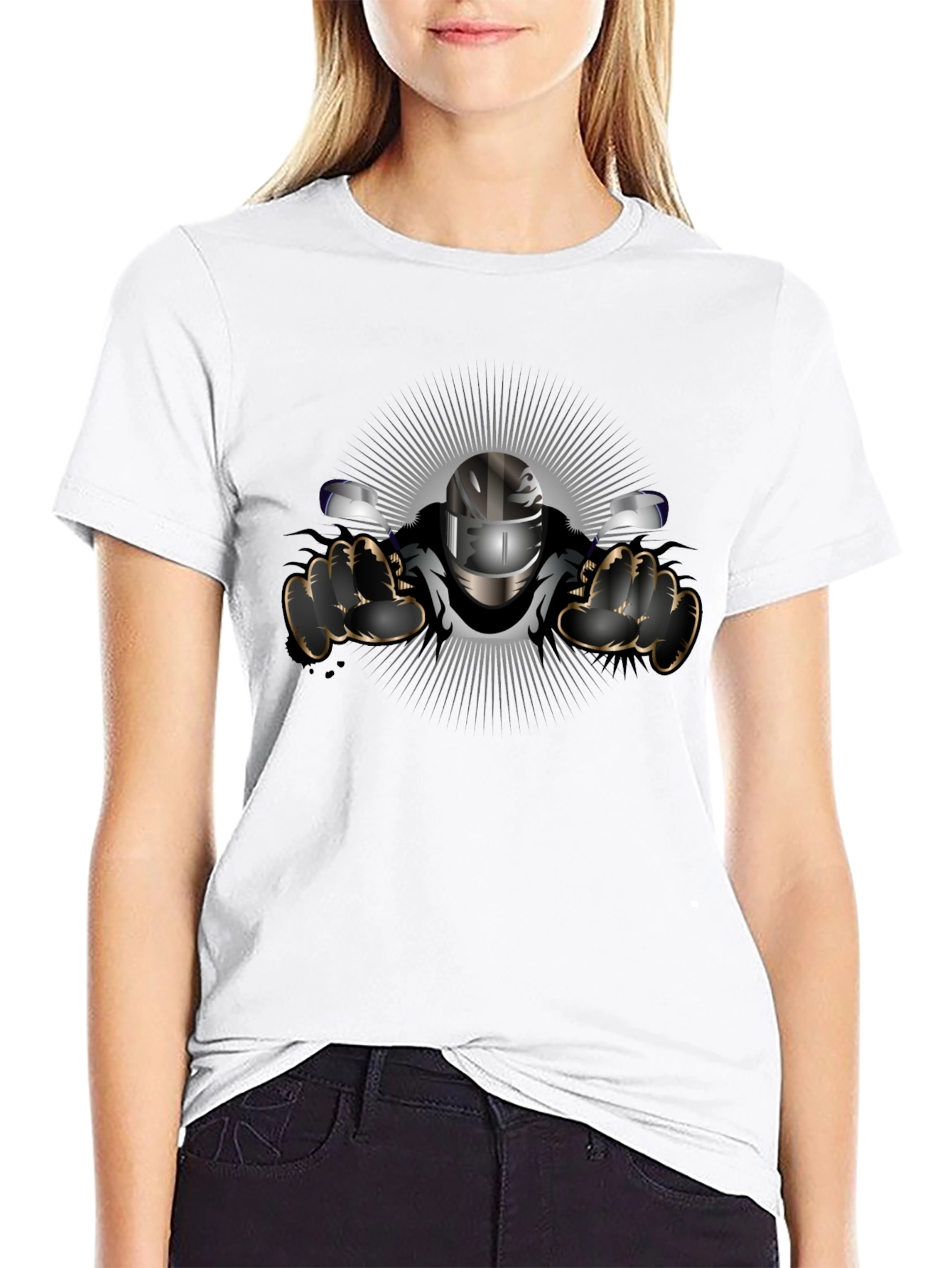 Biker Graphic Black T-Shirt