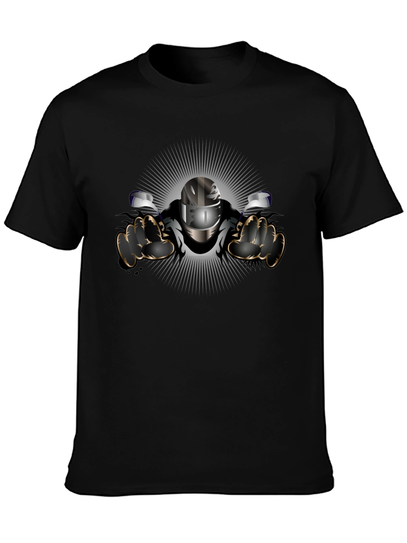 Biker Graphic Black T-Shirt