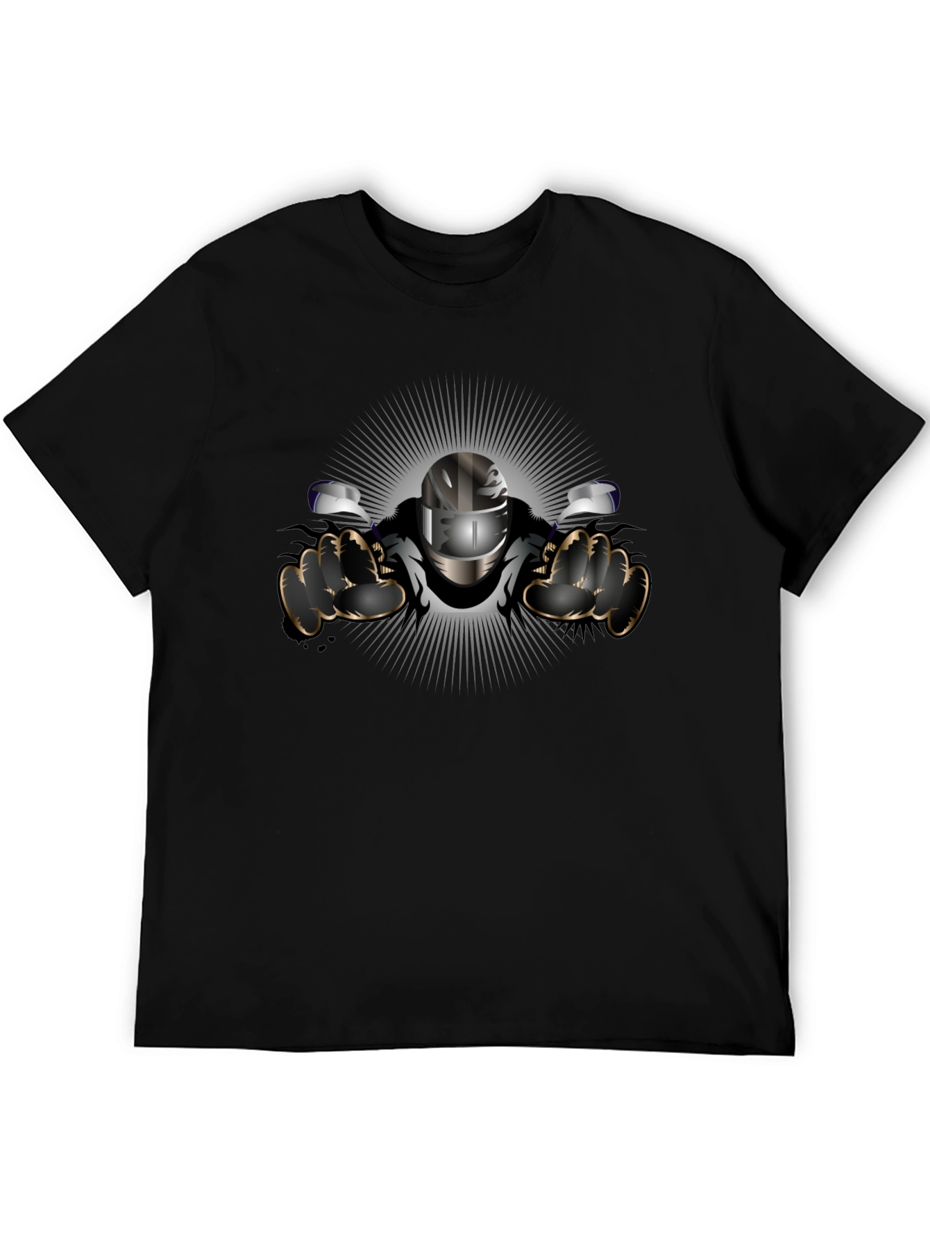 Biker Graphic Black T-Shirt