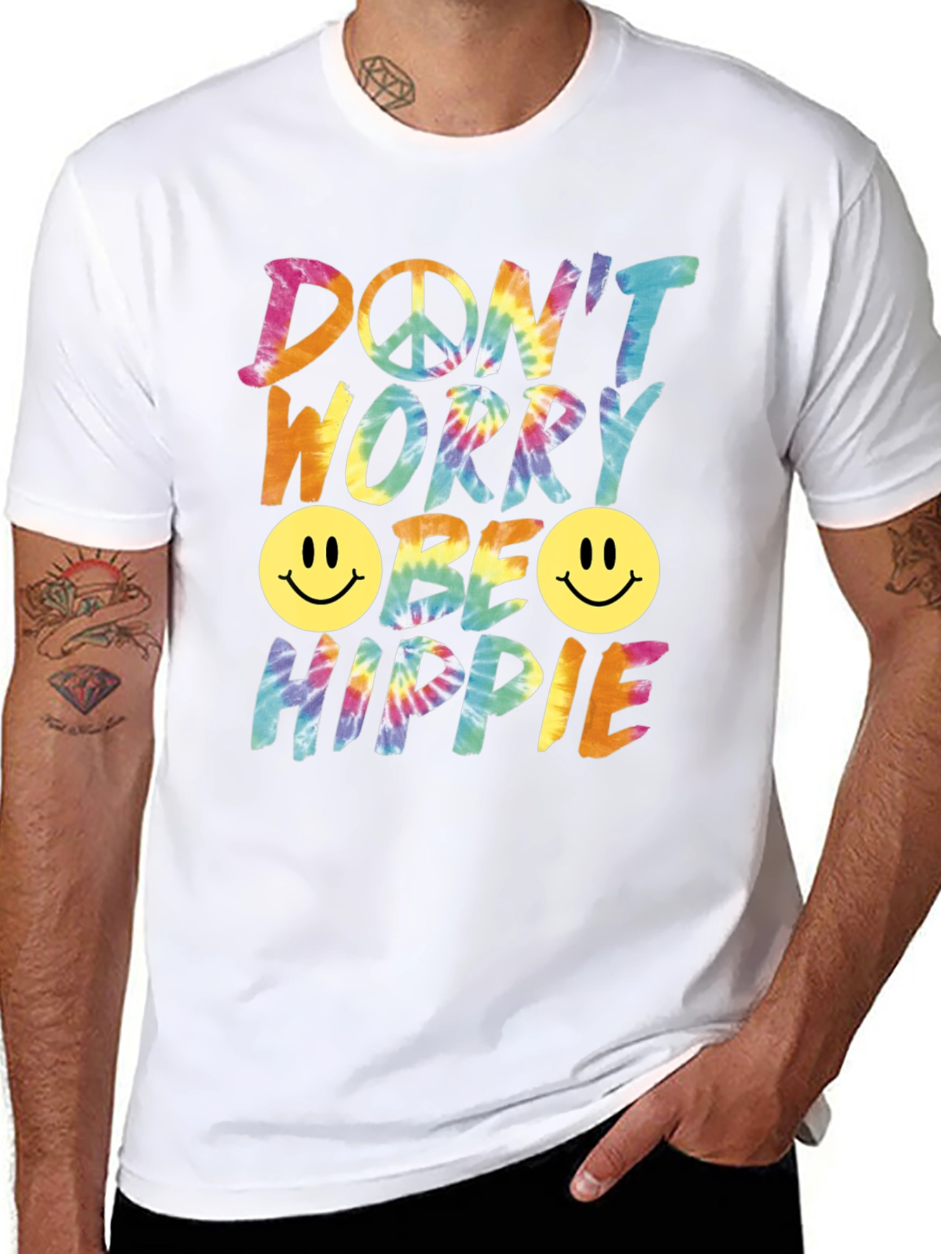 Dont Worry Be Hippie Graphic Tee