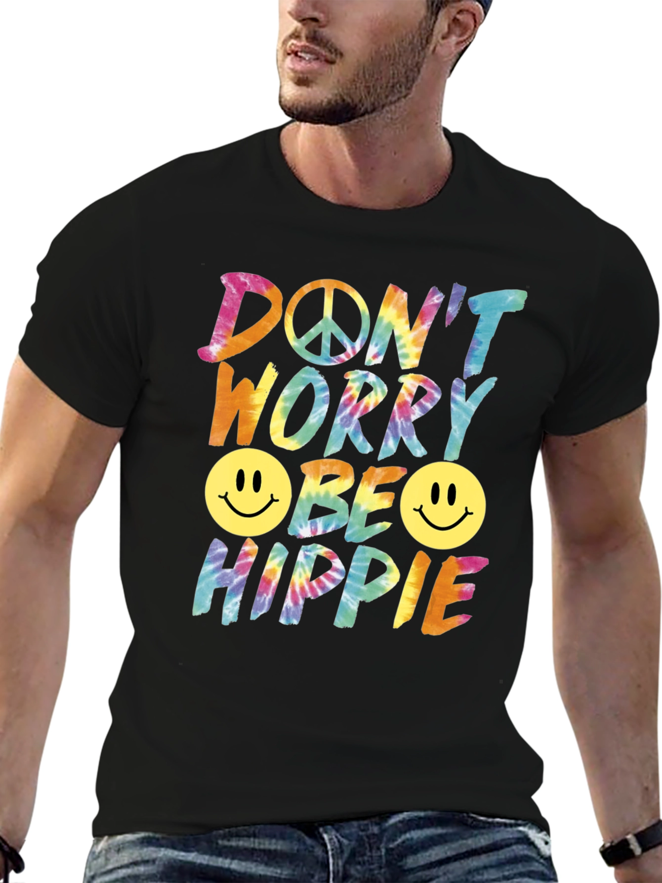 Dont Worry Be Hippie Graphic Tee