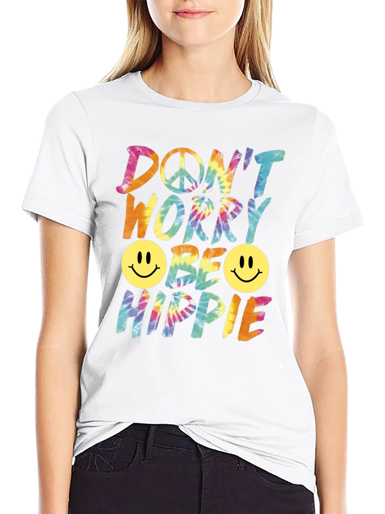 Dont Worry Be Hippie Graphic Tee