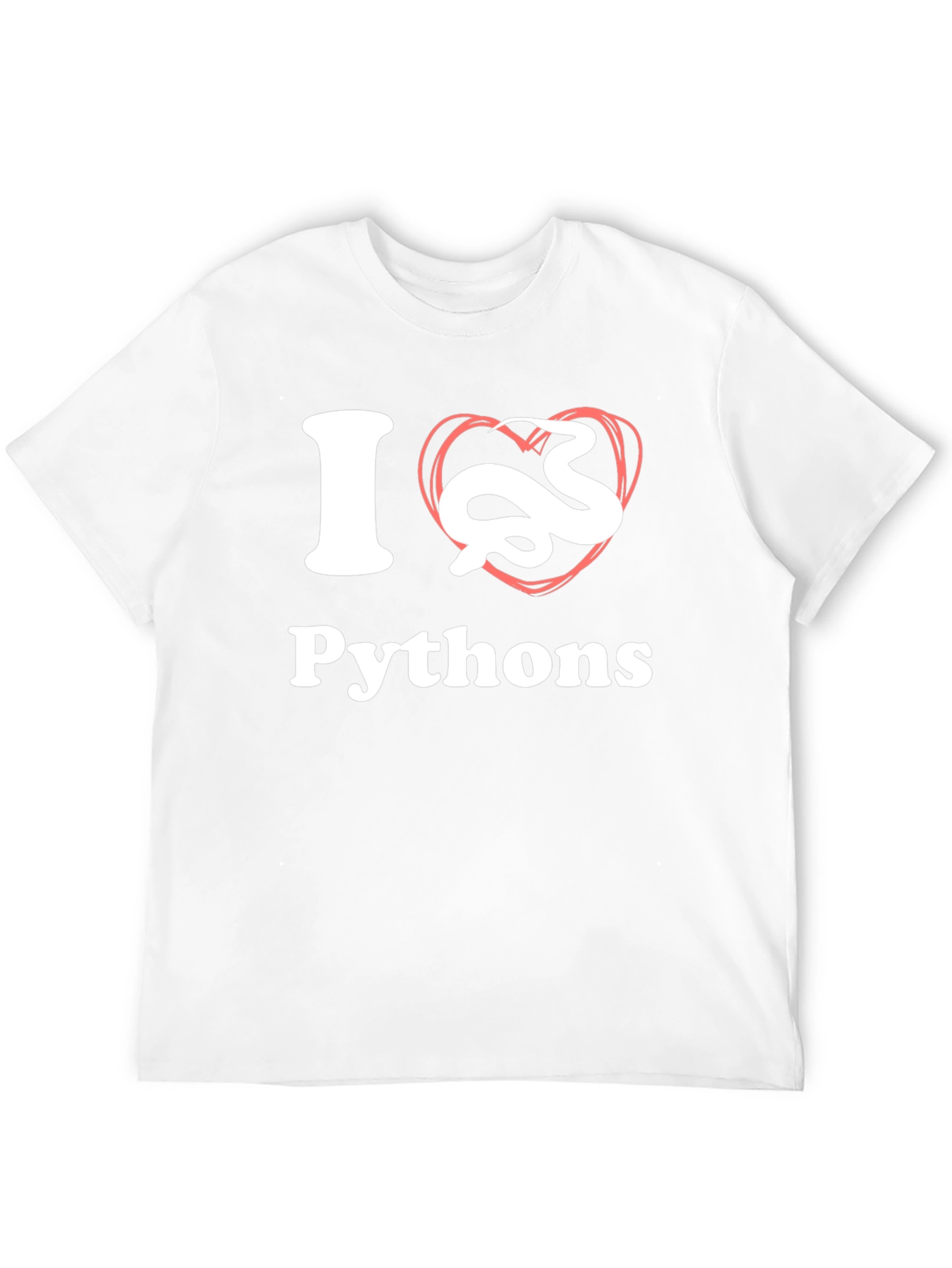I Heart Pythons Black T-Shirt