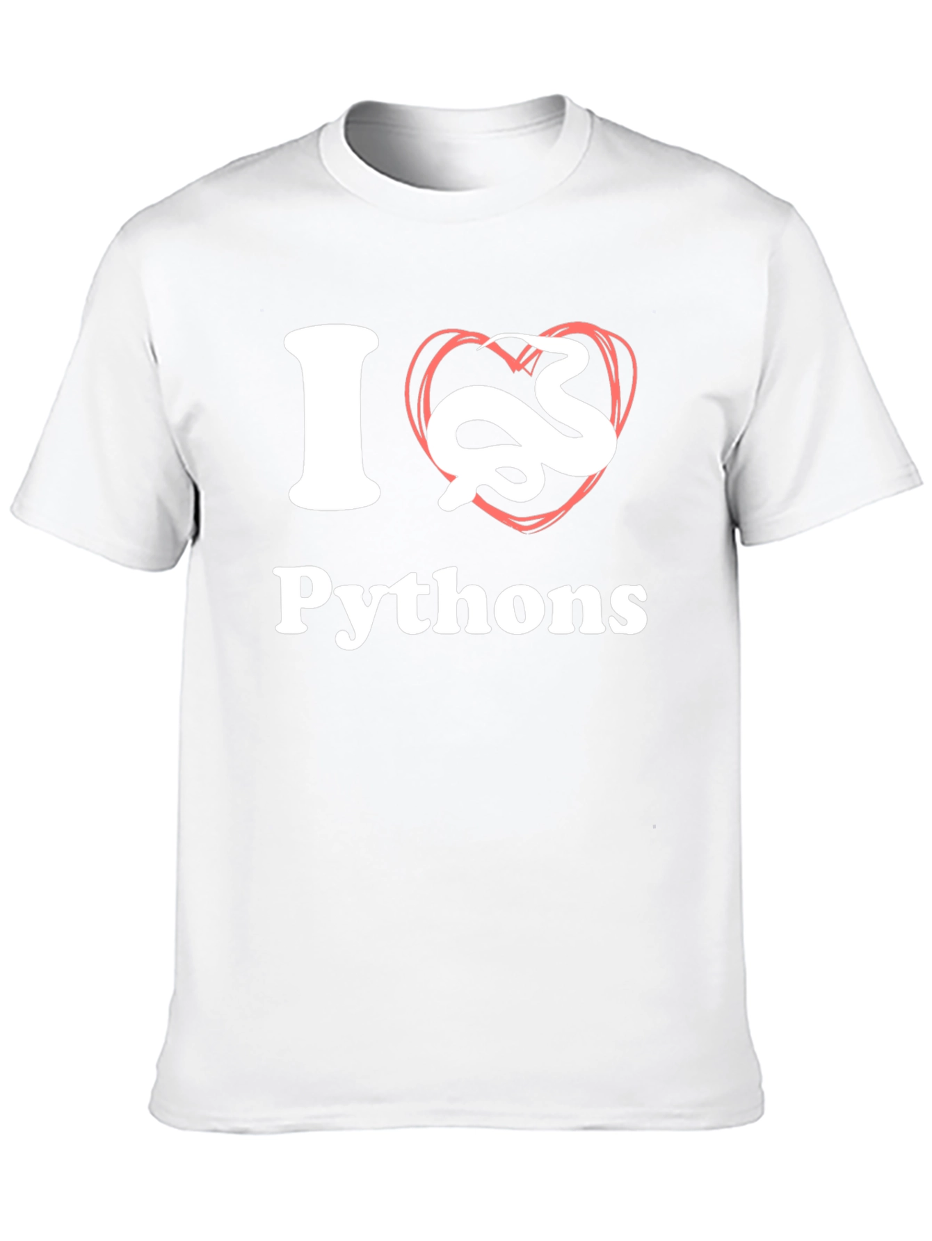 I Heart Pythons Black T-Shirt