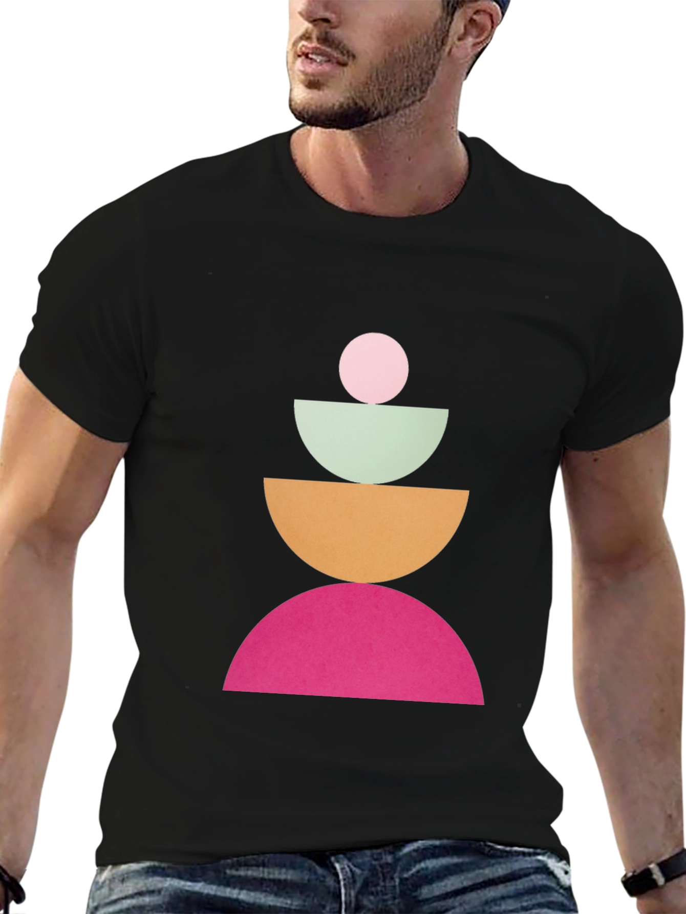 Geometric Totem Black T-Shirt